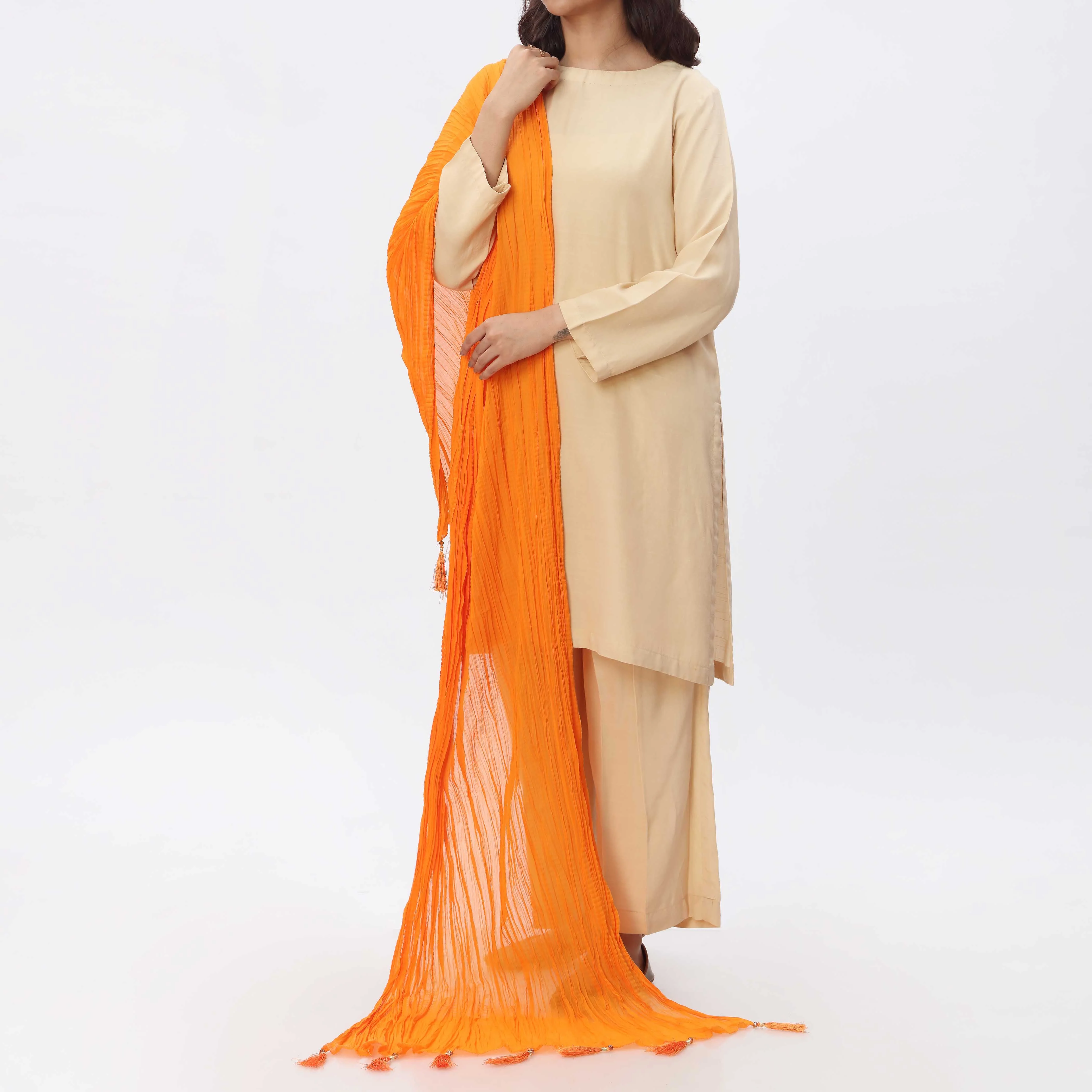 Orange Crush Chiffon stole PS3756