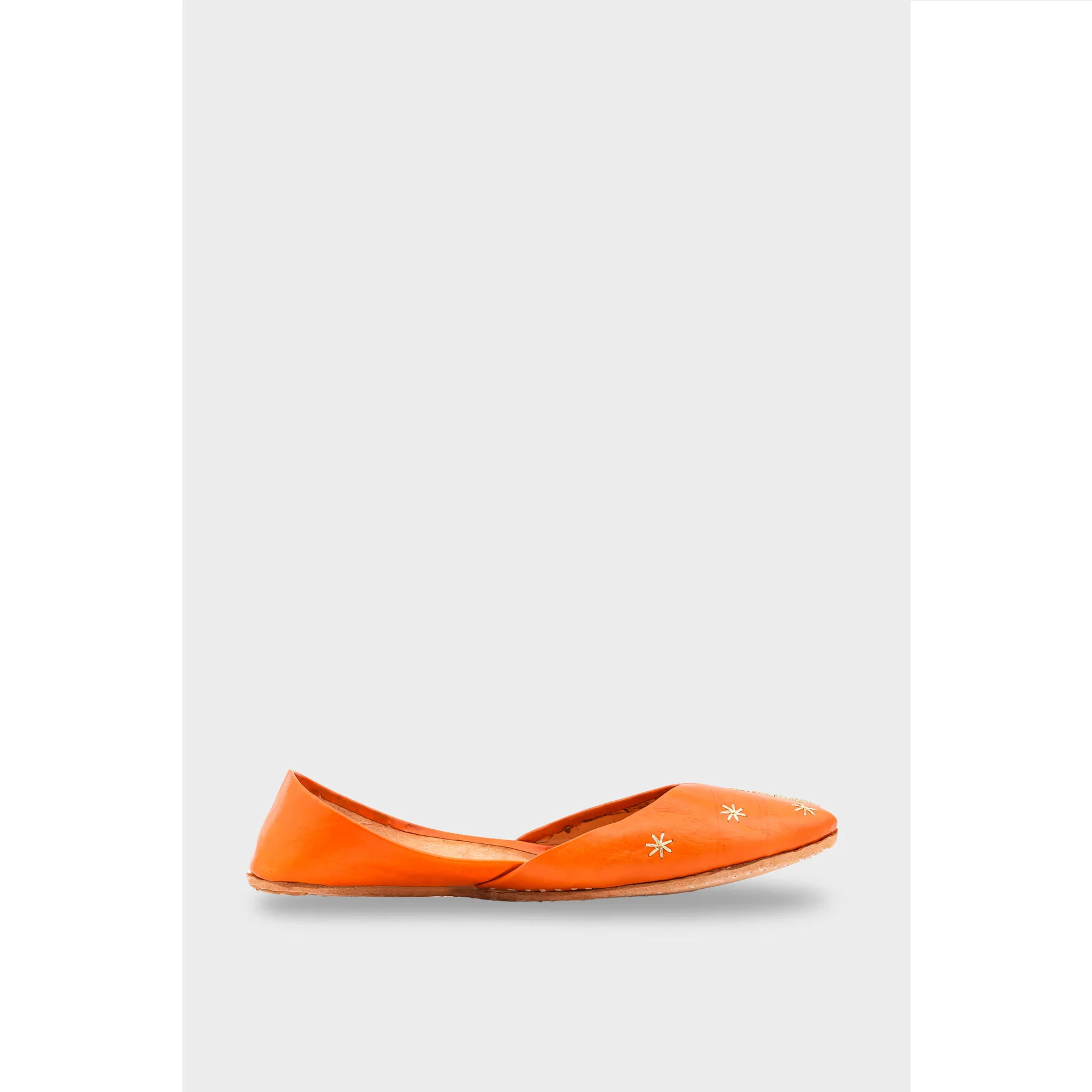 Orange Leather Khussa EC8642 - Image 2
