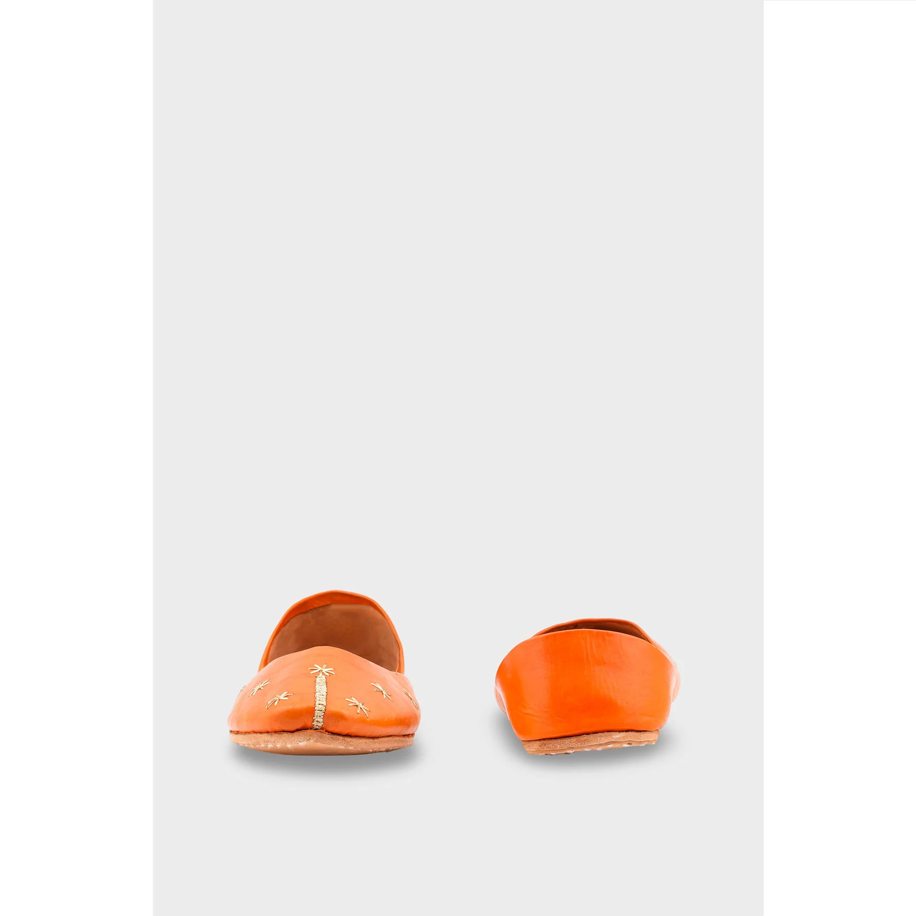 Orange Leather Khussa EC8642 - Image 4