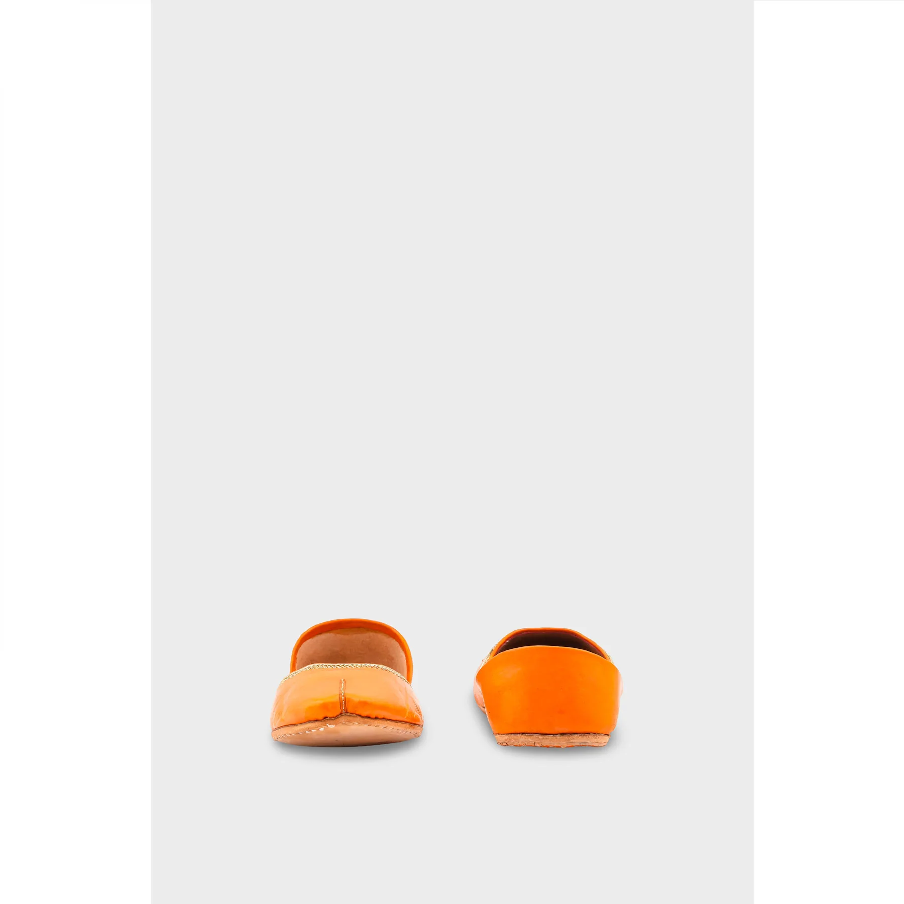 Orange Leather Khussa EC8657 - Image 4