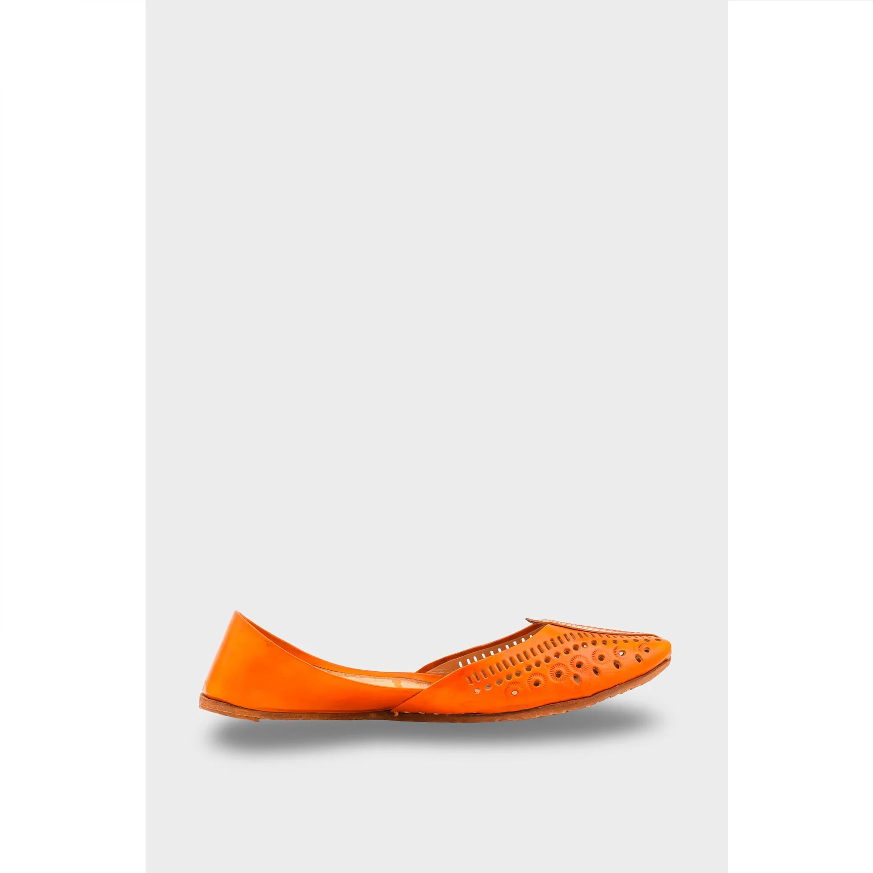 Orange Leather Khussa EC8666 - Image 2