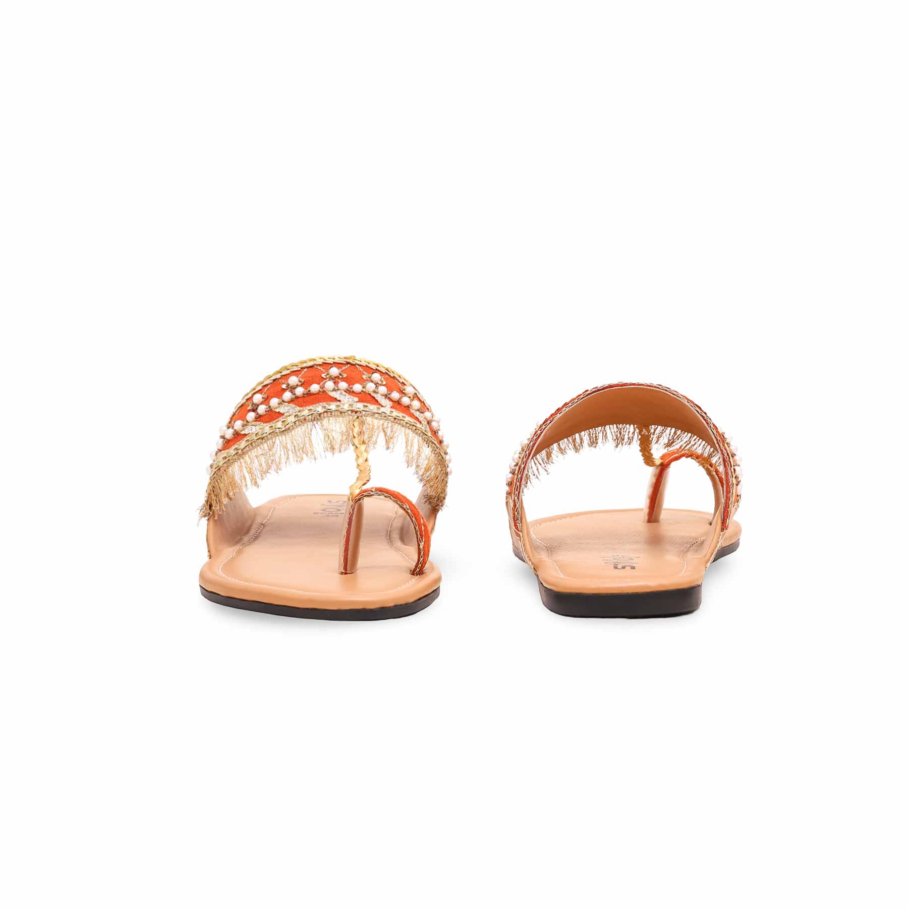 Orange Fancy Women Chappal EC0206 - Image 3