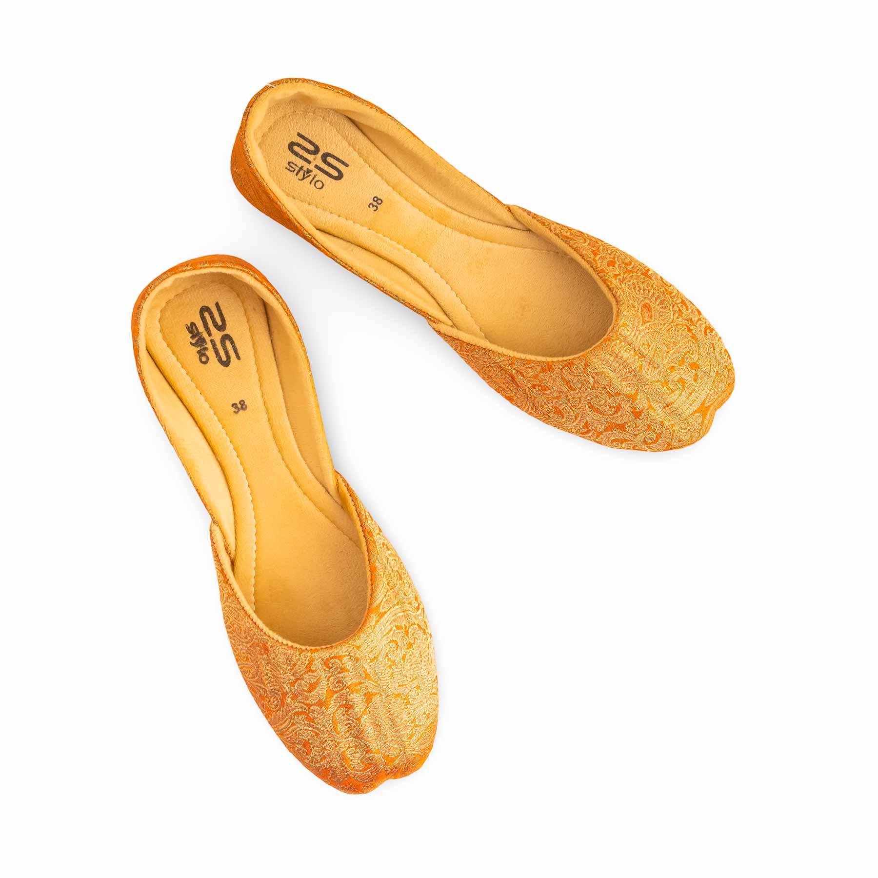 Orange Formal Khussa For Women EC8230 - Image 4