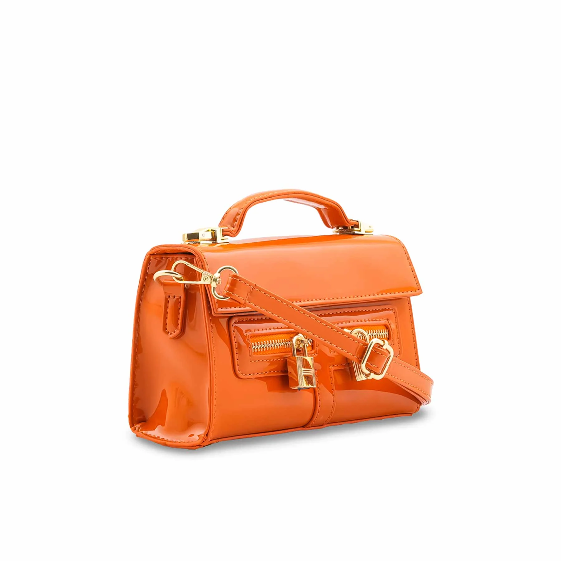 Orange Formal Shoulder Bag For Women P36460 - Image 3