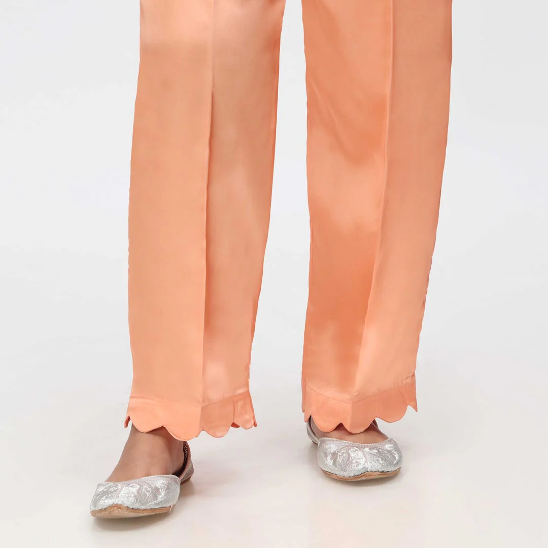 Orange Scallops Grip Silk Straight Trouser PW3645