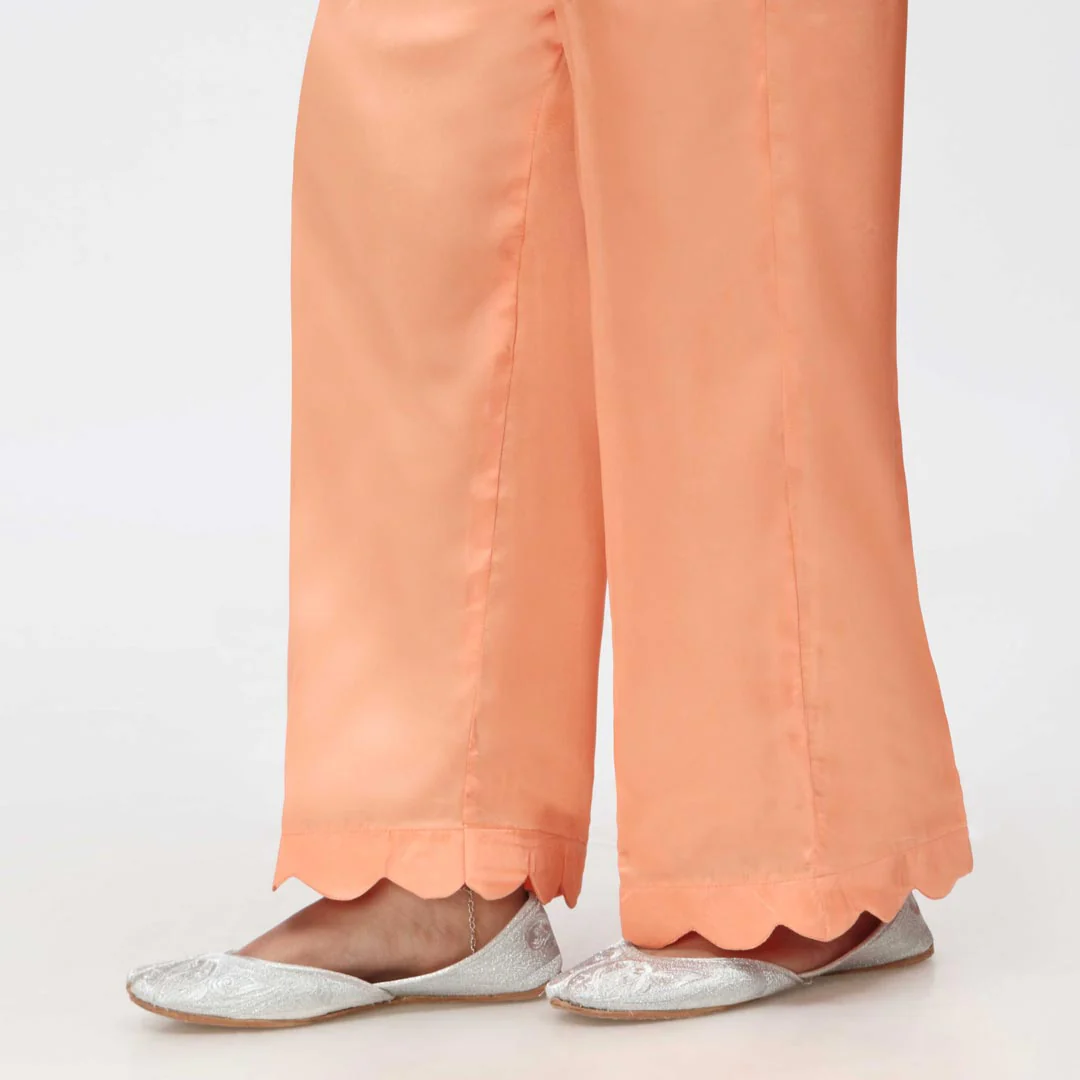Orange Scallops Grip Silk Straight Trouser PW3645 - Image 2