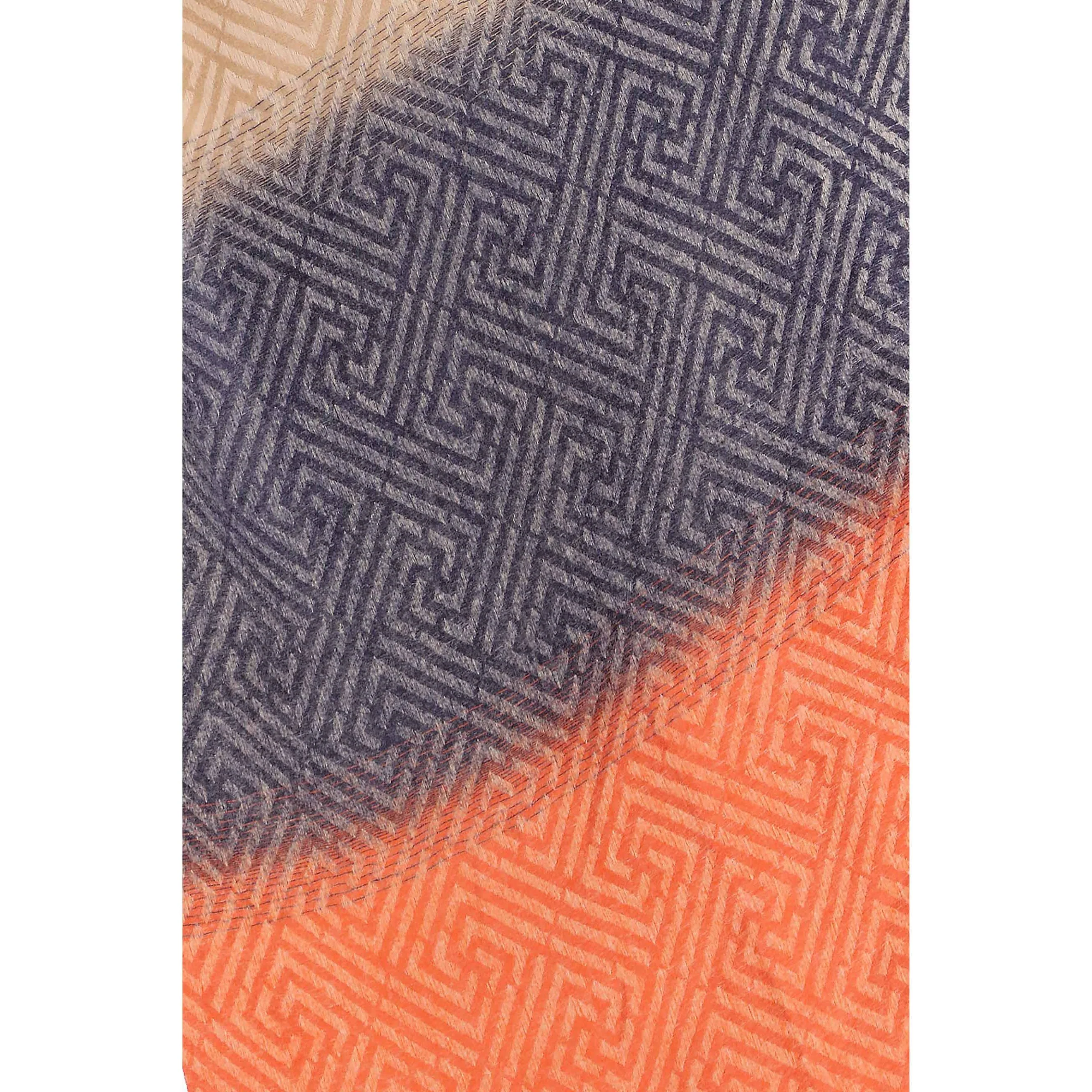 Orange Two Tone Shawl PW2734 - Image 2