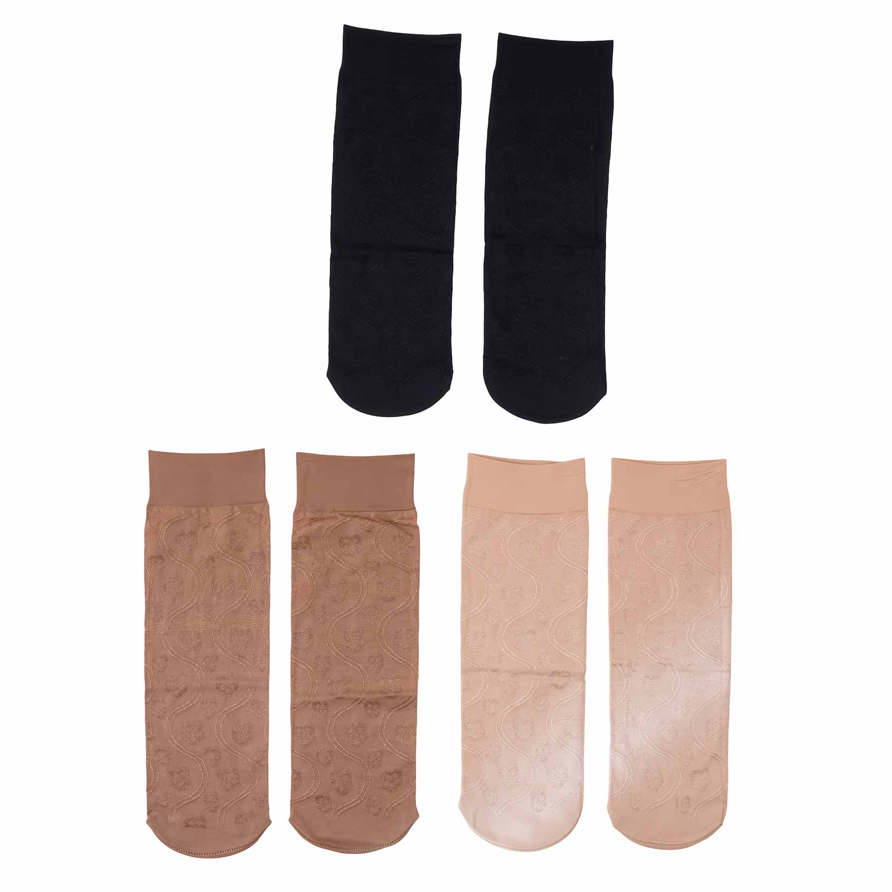 Pack Of Three Ladies Ankle Socks S3000510 - Image 3