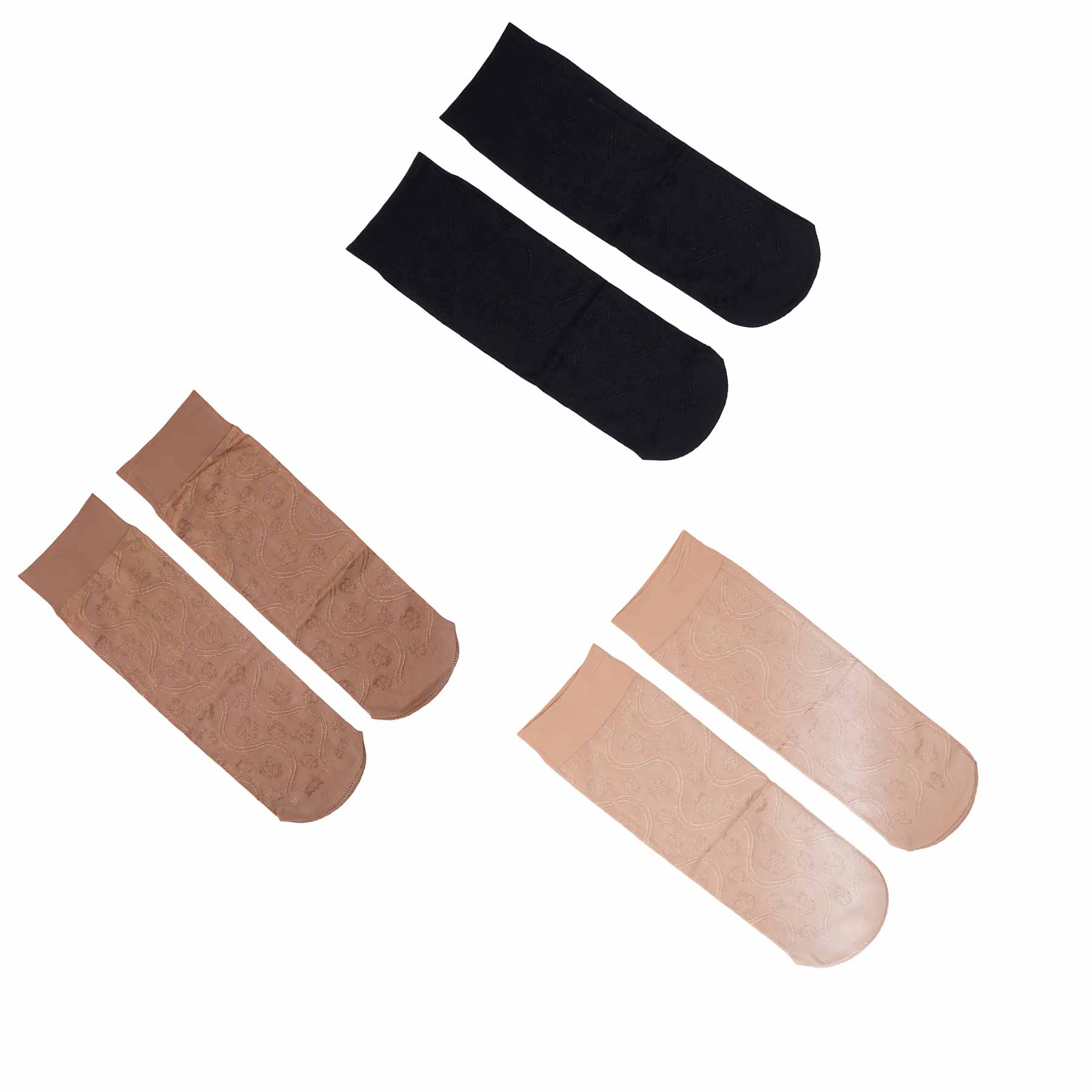 Pack Of Three Ladies Ankle Socks S3000510 - Image 4
