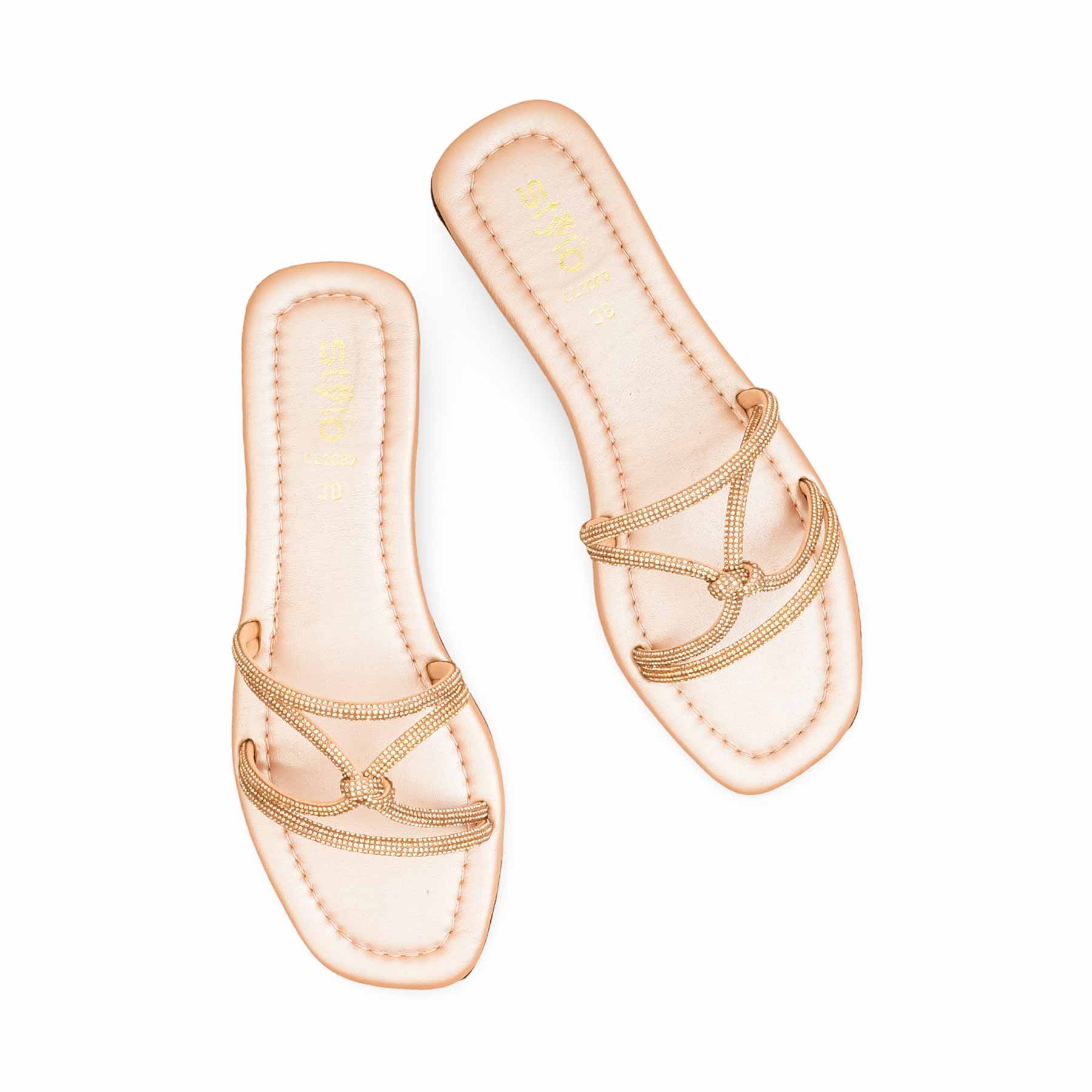 Peach Casual Slipper For Ladies CL2087 - Image 5