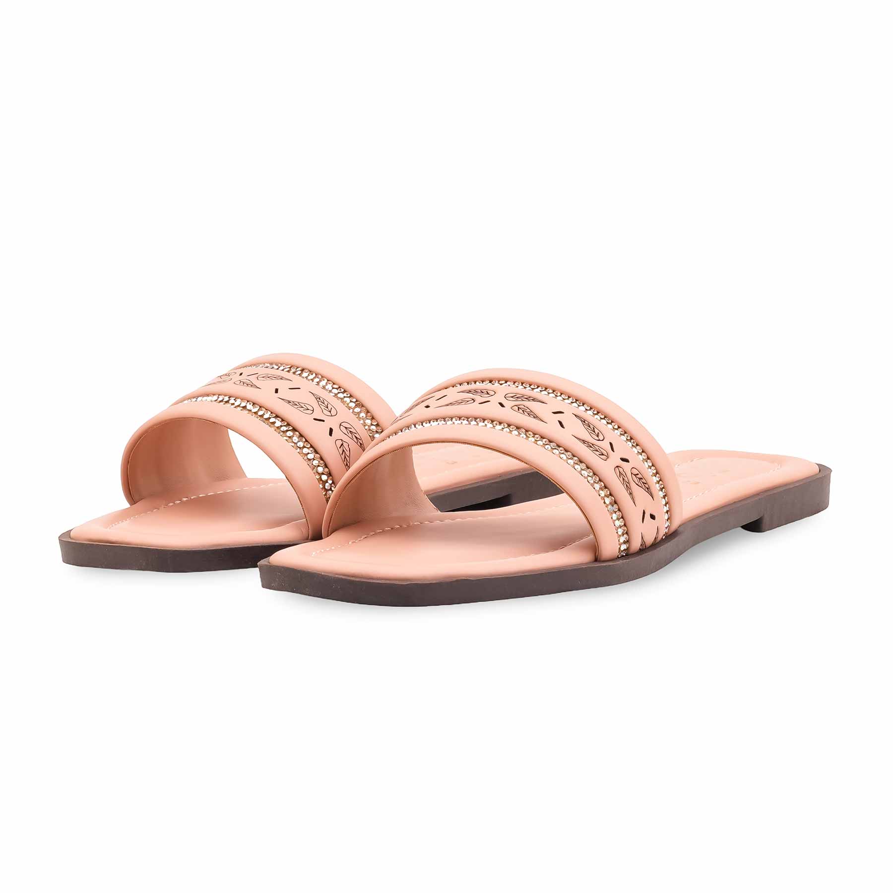 Peach Casual Slipper For Ladies CL2163 - Image 3