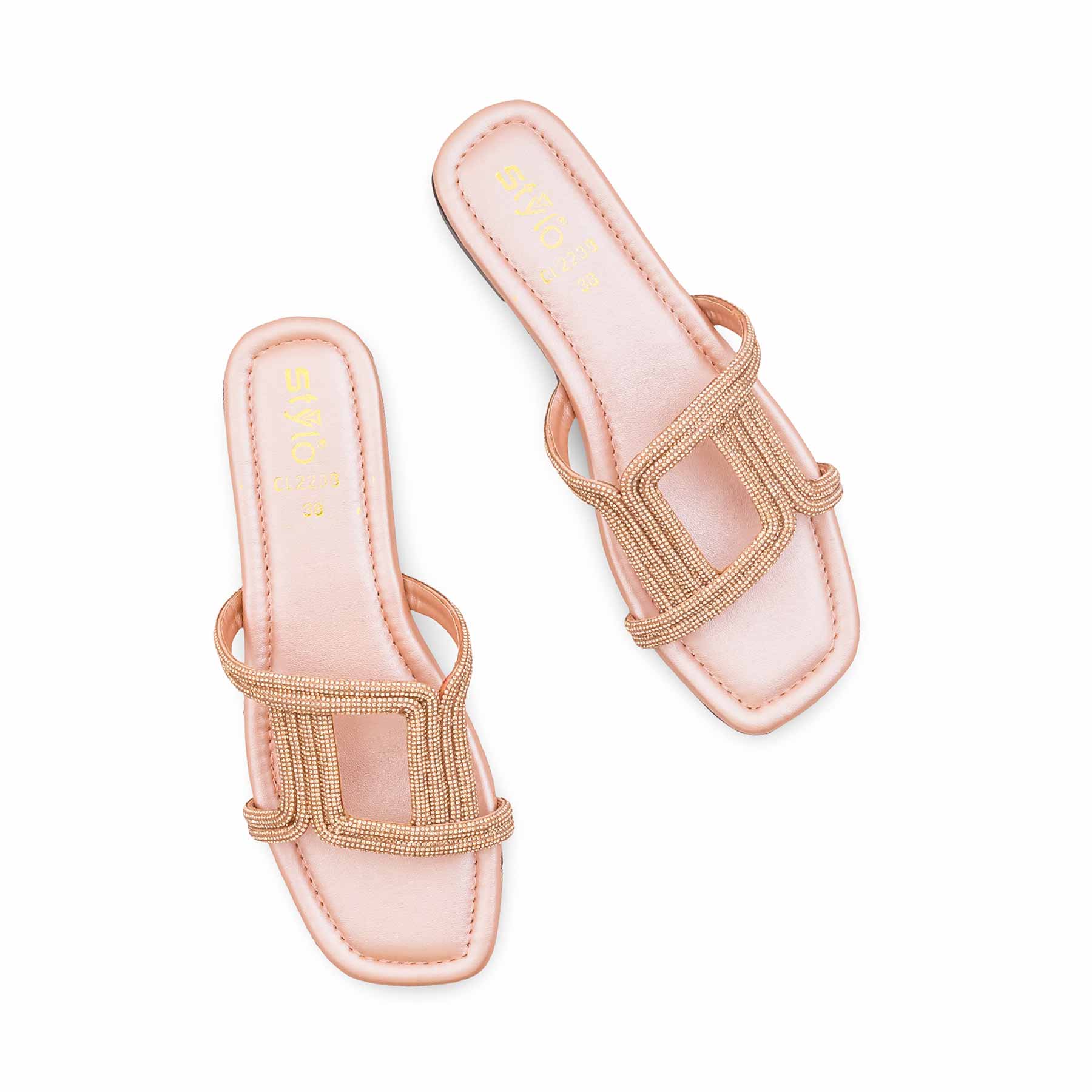 Peach Casual Slipper For Ladies CL2238 - Image 5