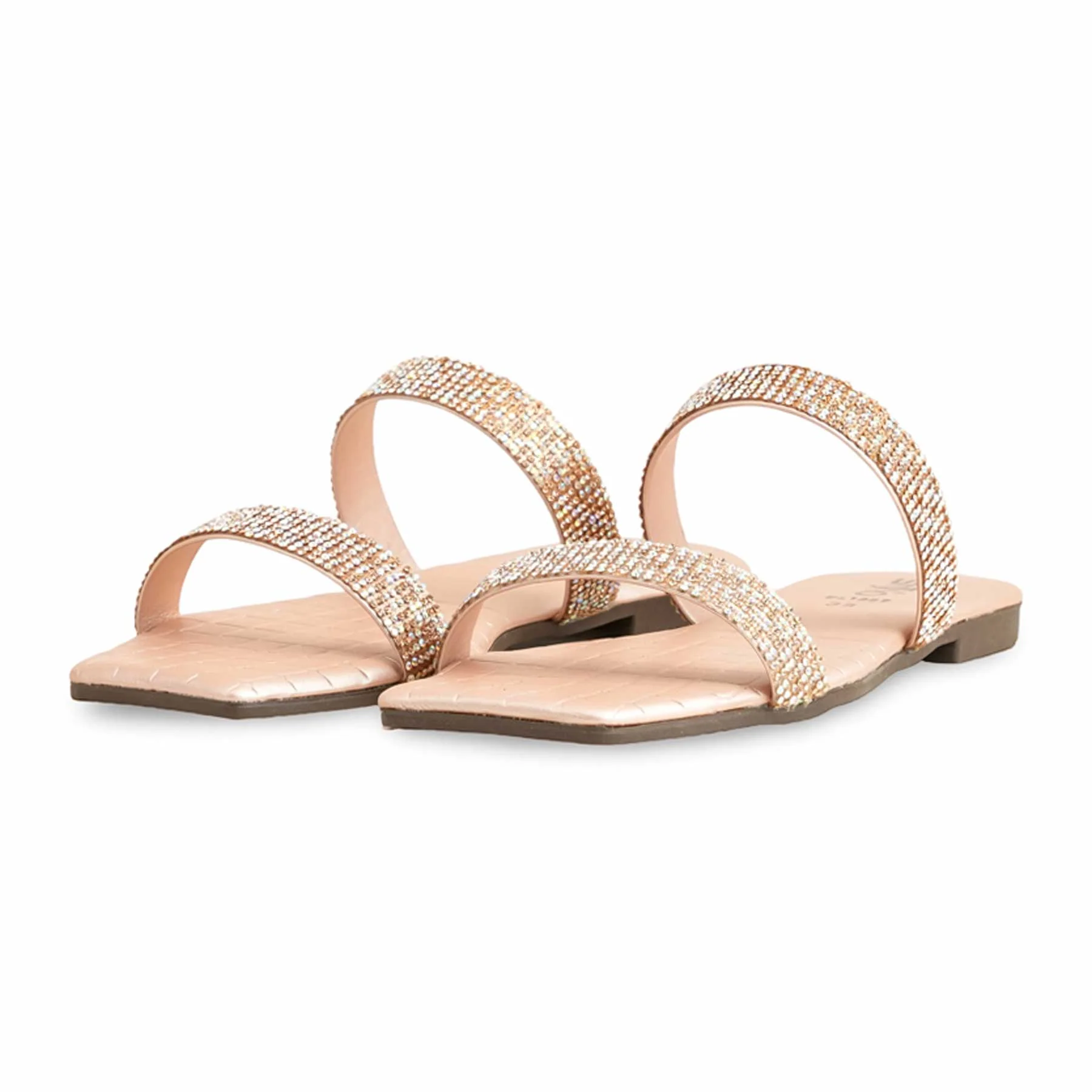 Peach Casual Slippers For Ladies CL1997 - Image 3