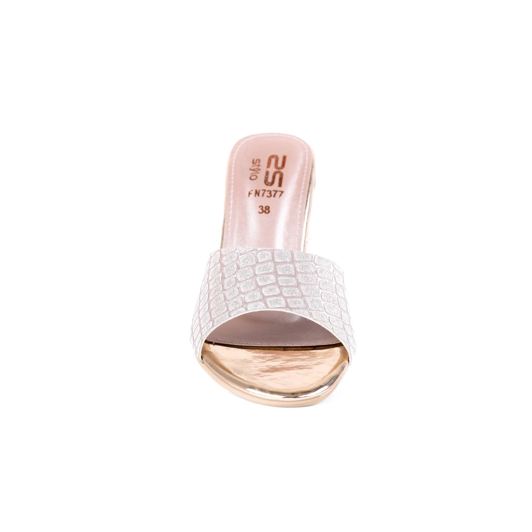 Peach Color Fancy Slippers FN7377 - Image 3