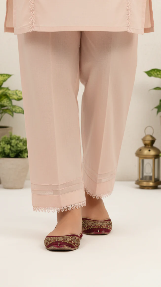Peach Cotton Cambric Trouser PL4101