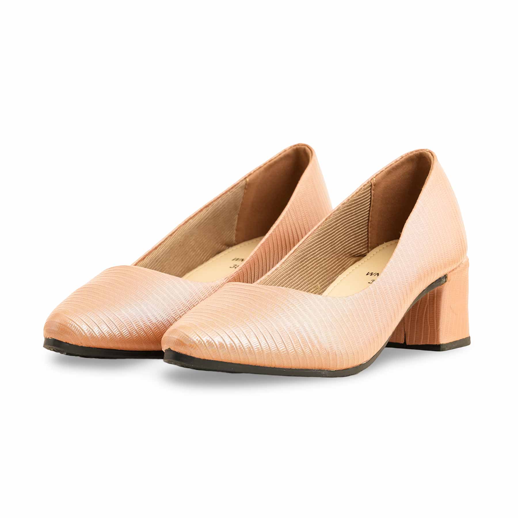 Peach Court Shoes For Women WN7479 - Image 3