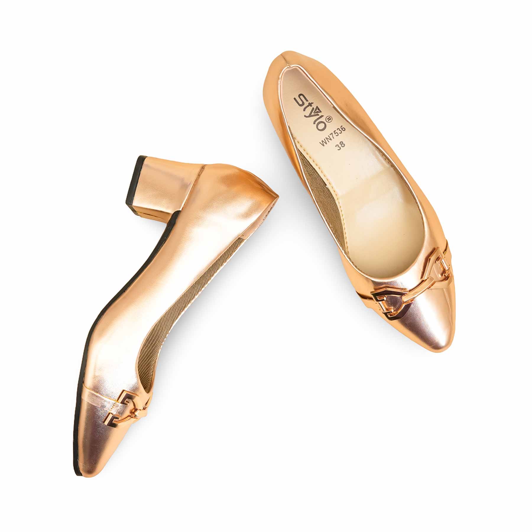 Peach Court Shoes For Women WN7536 - Image 5