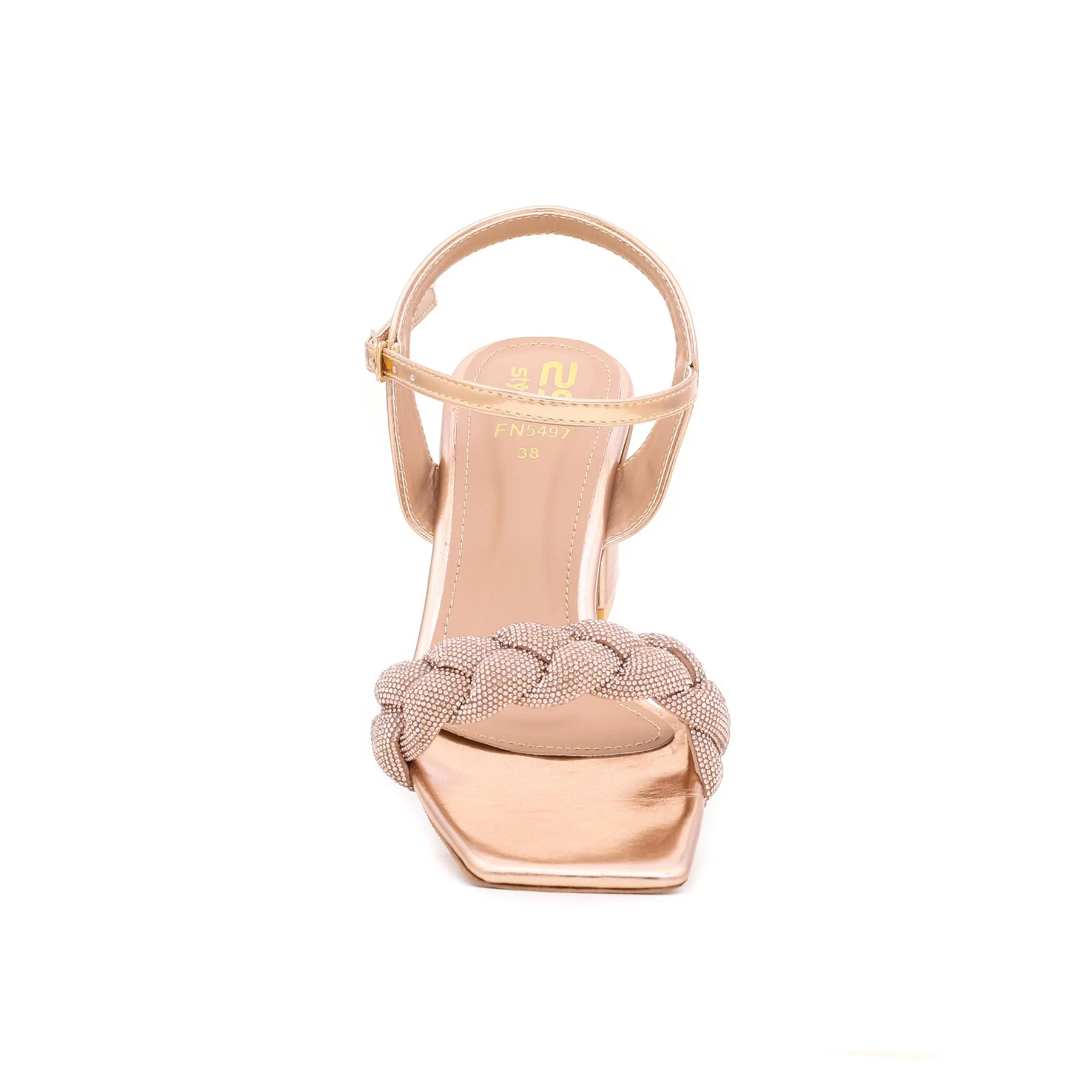 Peach Fancy Bridal Sandal FN5497 - Image 4