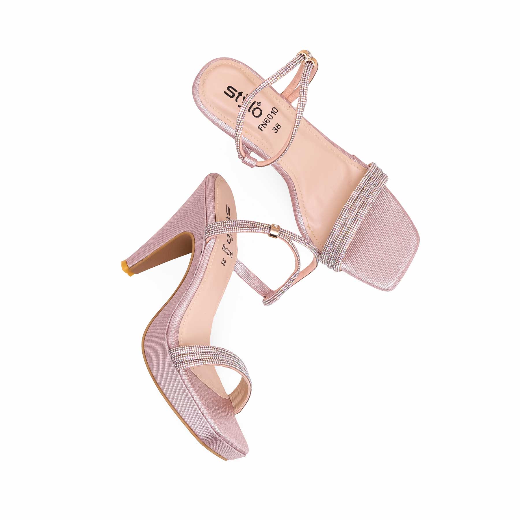 Peach Fancy Bridal Sandal FN6010 - Image 5
