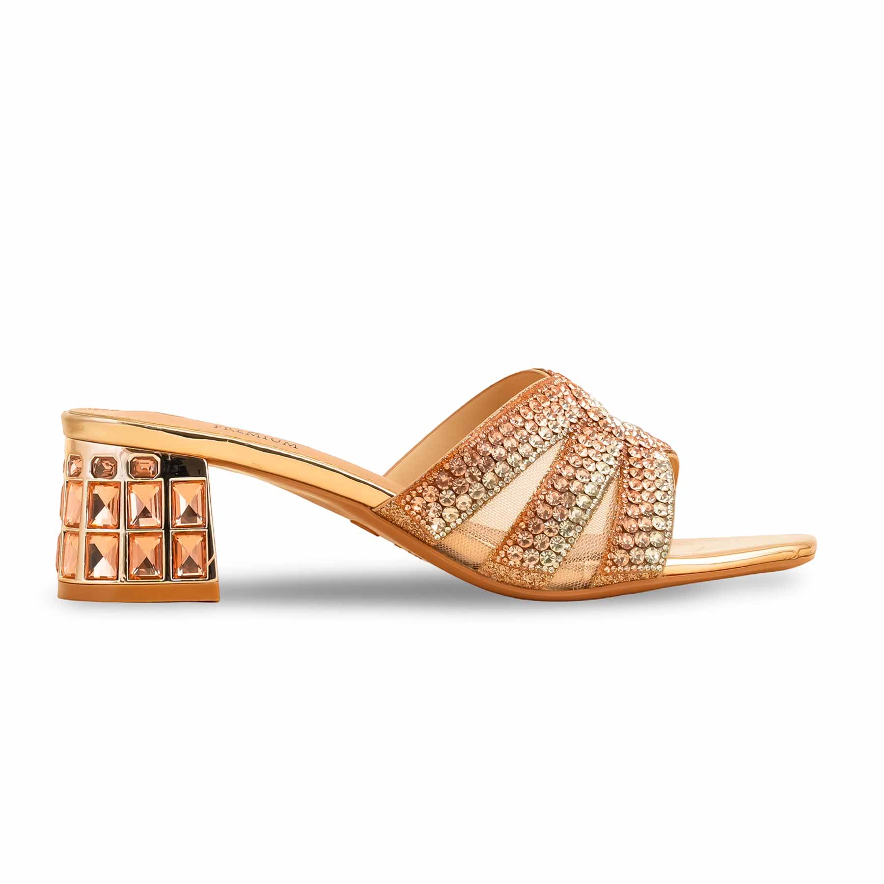 Peach Fancy Bridal Sandal FN6107 - Image 2
