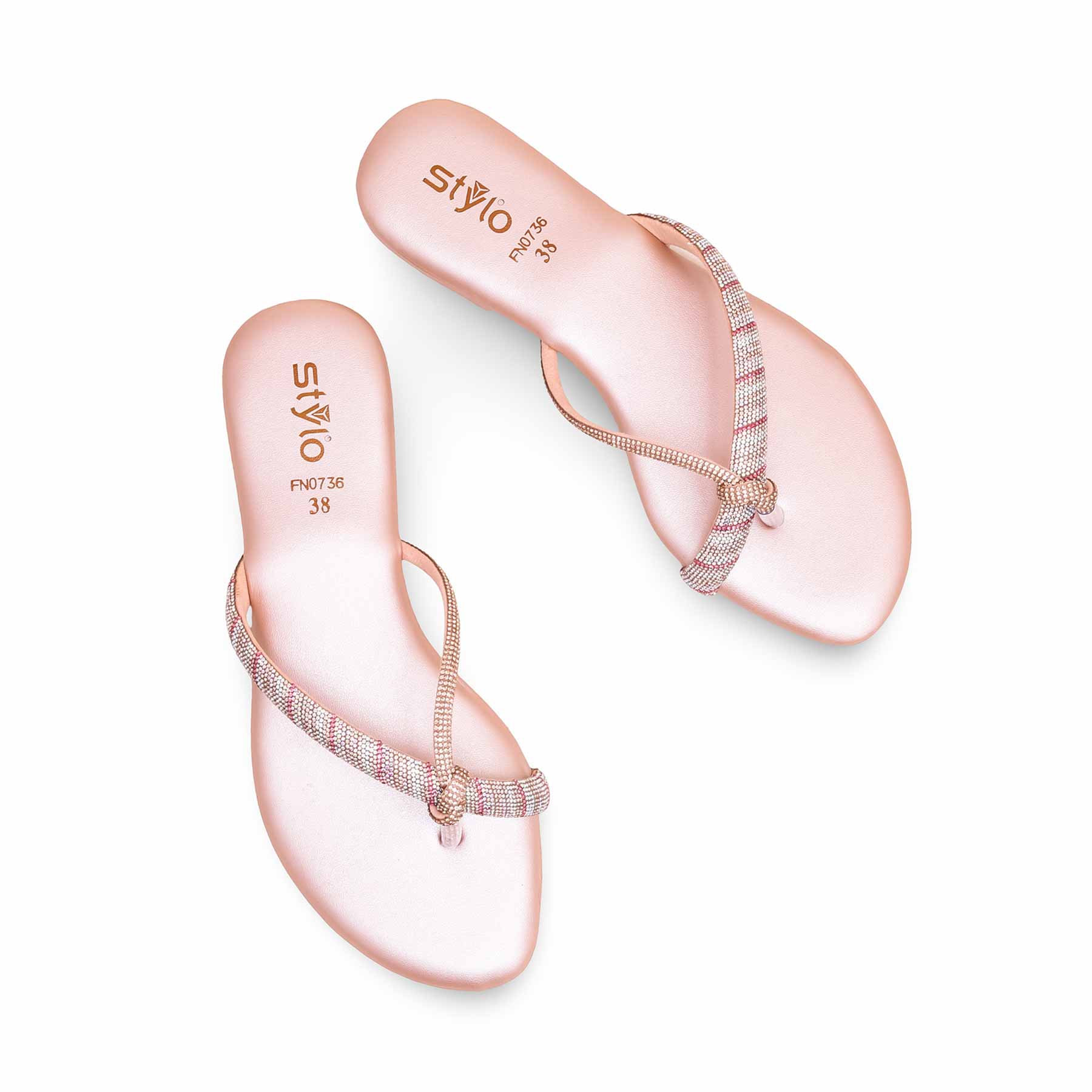 Peach Fancy Chappal FN0736 - Image 5