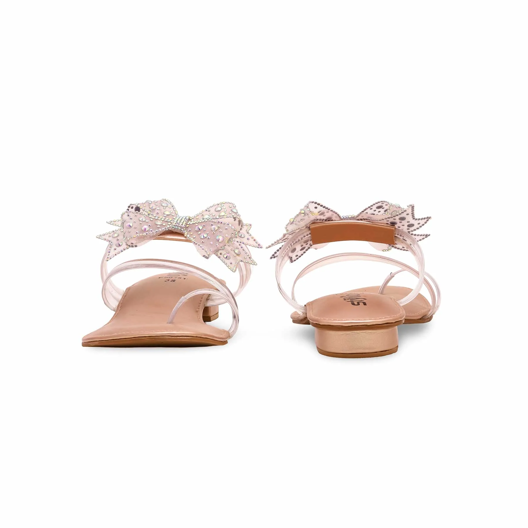 Peach Fancy Chappal FN0751 - Image 4