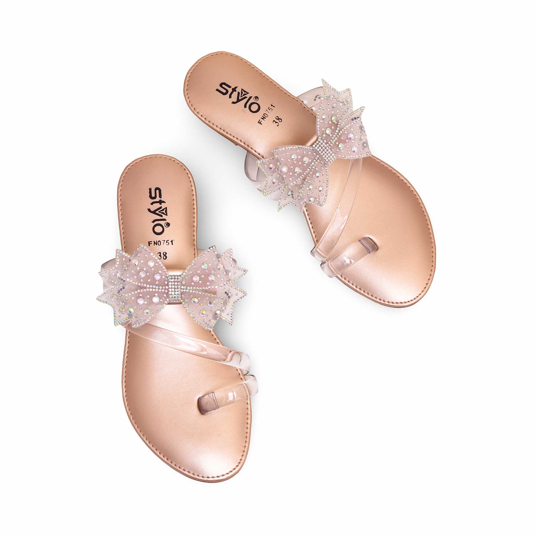 Peach Fancy Chappal FN0751 - Image 5