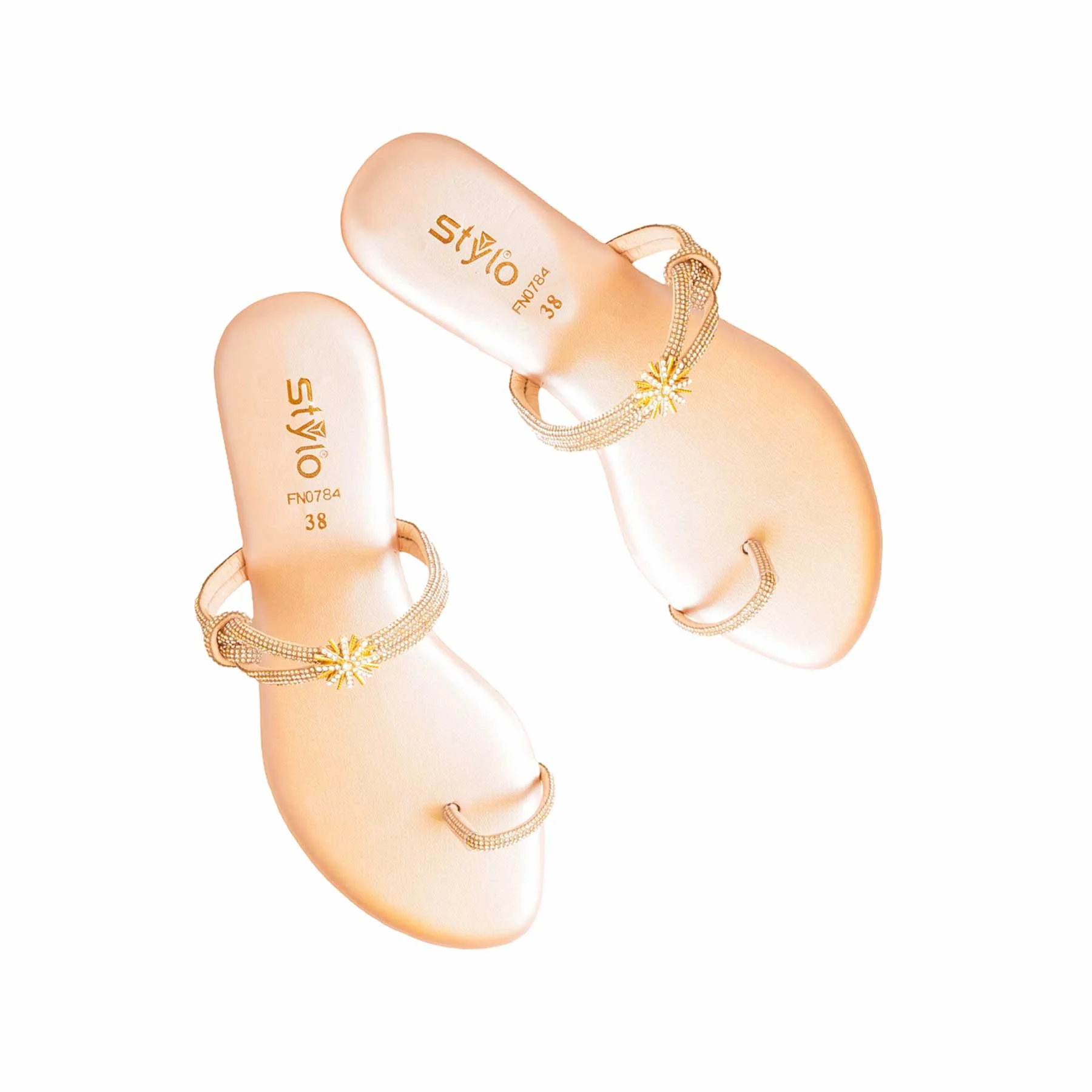 Peach Fancy Chappal FN0784 - Image 5