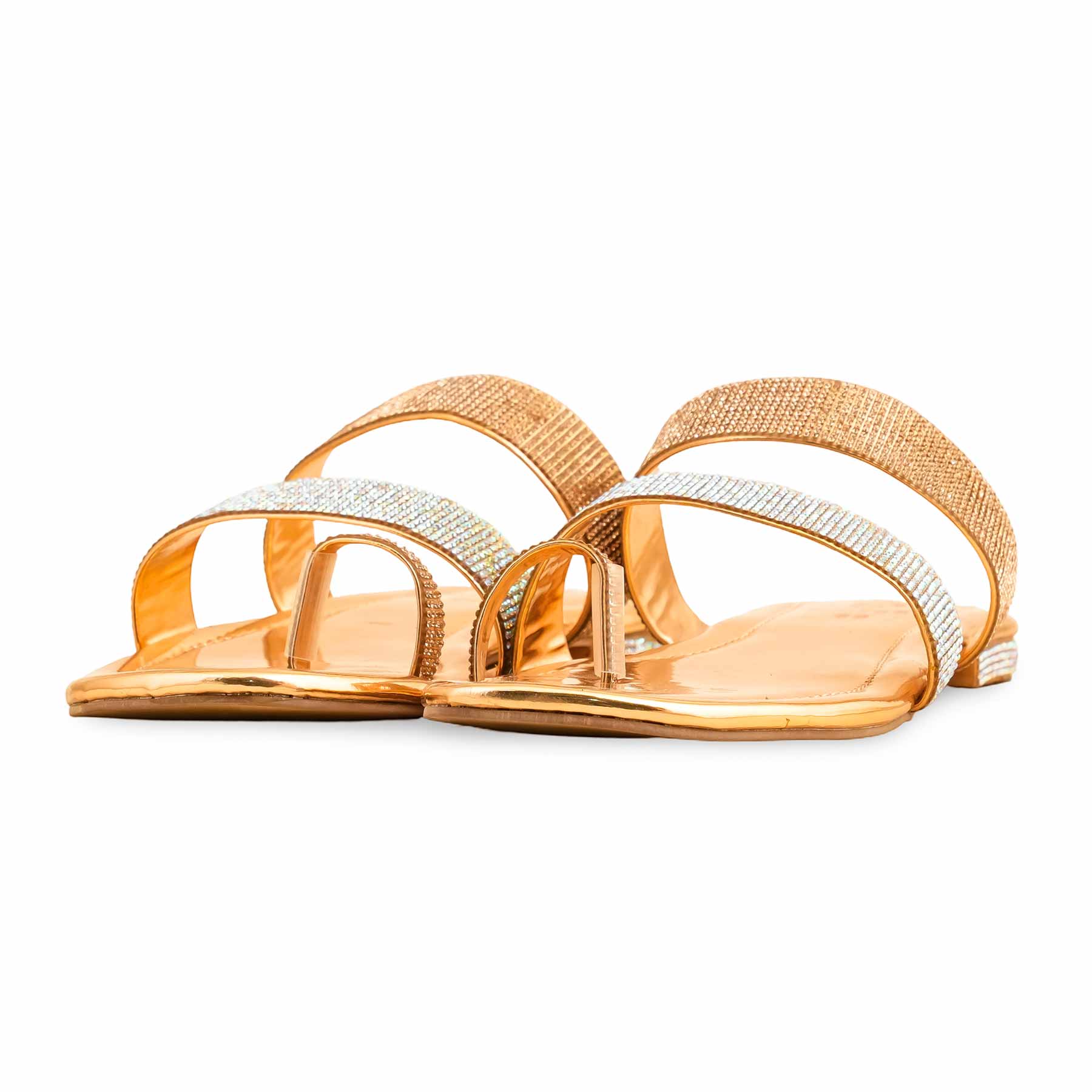 Peach Fancy Chappal For Women FN0798 - Image 3