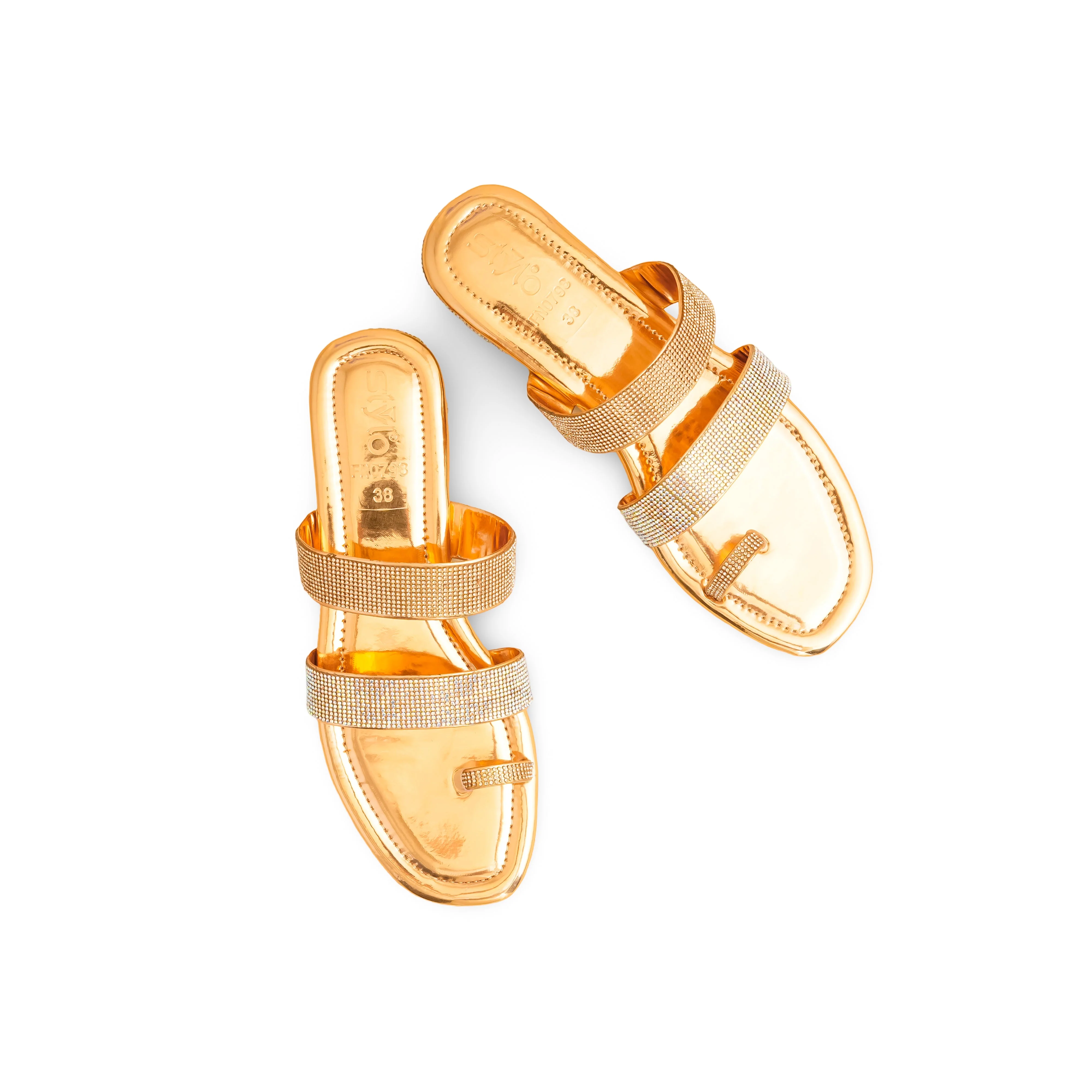 Peach Fancy Chappal For Women FN0798 - Image 5