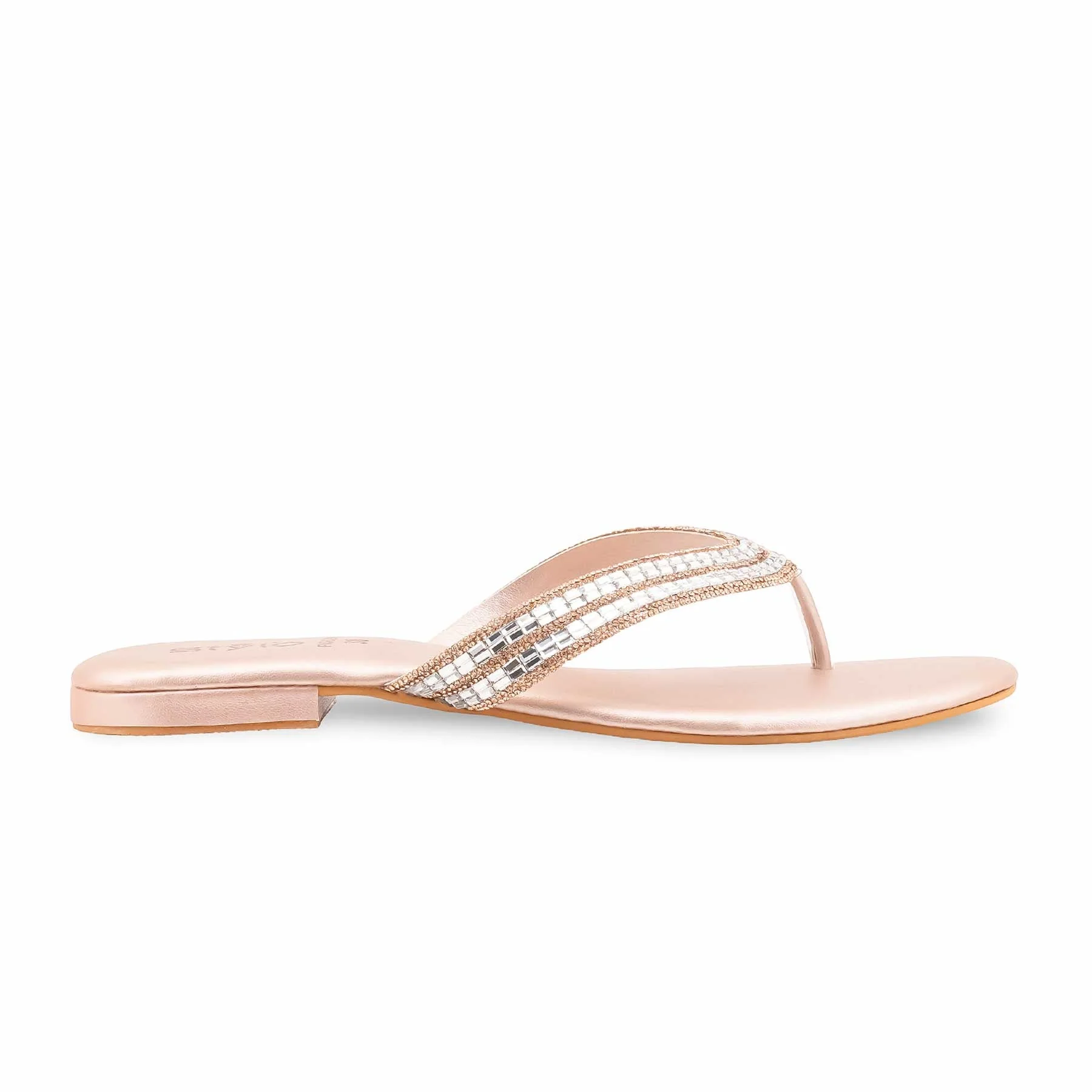 Peach Fancy Chappal For Women FN0829 - Image 2