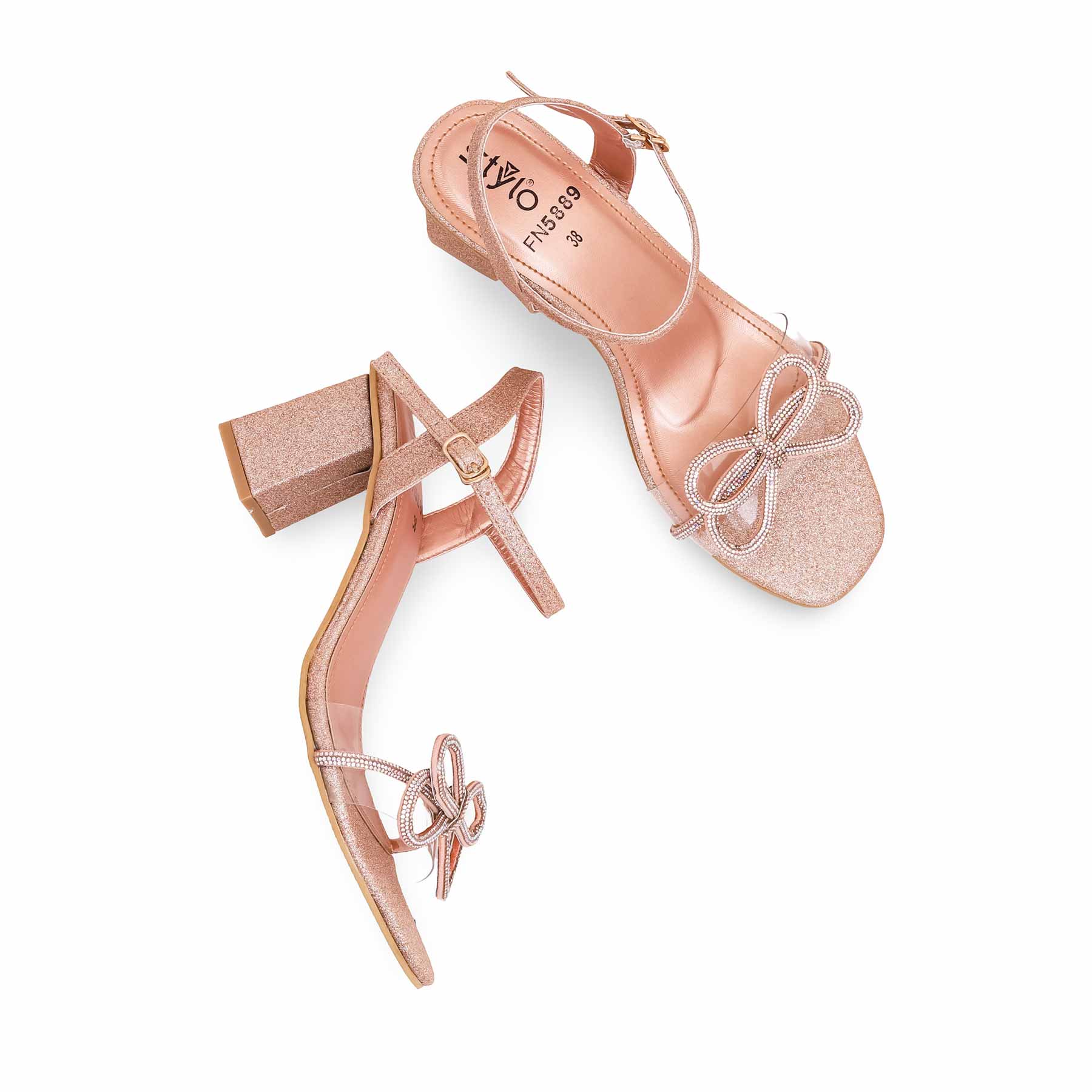 Peach Fancy Sandal FN5889 - Image 5