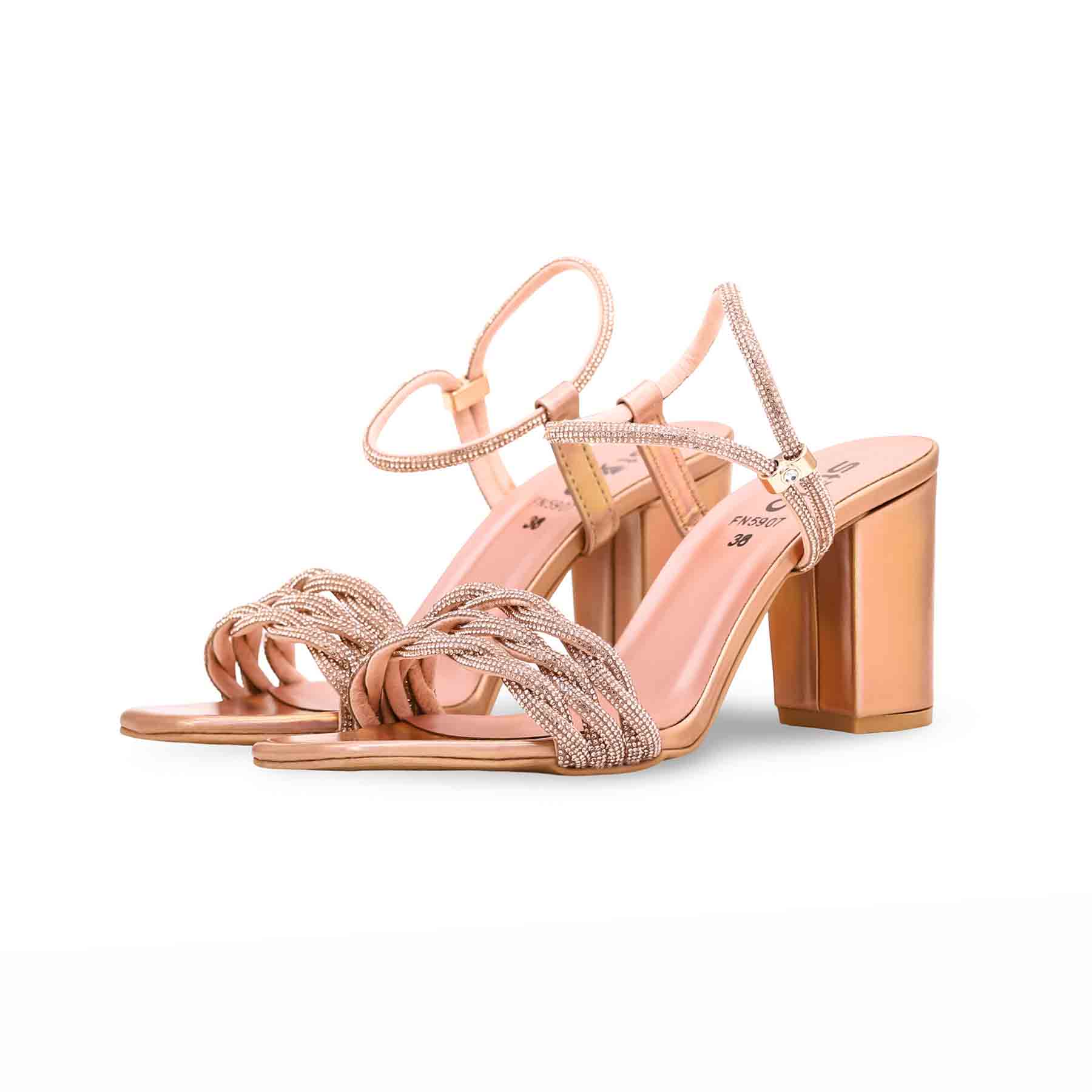 Peach Fancy Sandal FN5907 - Image 3