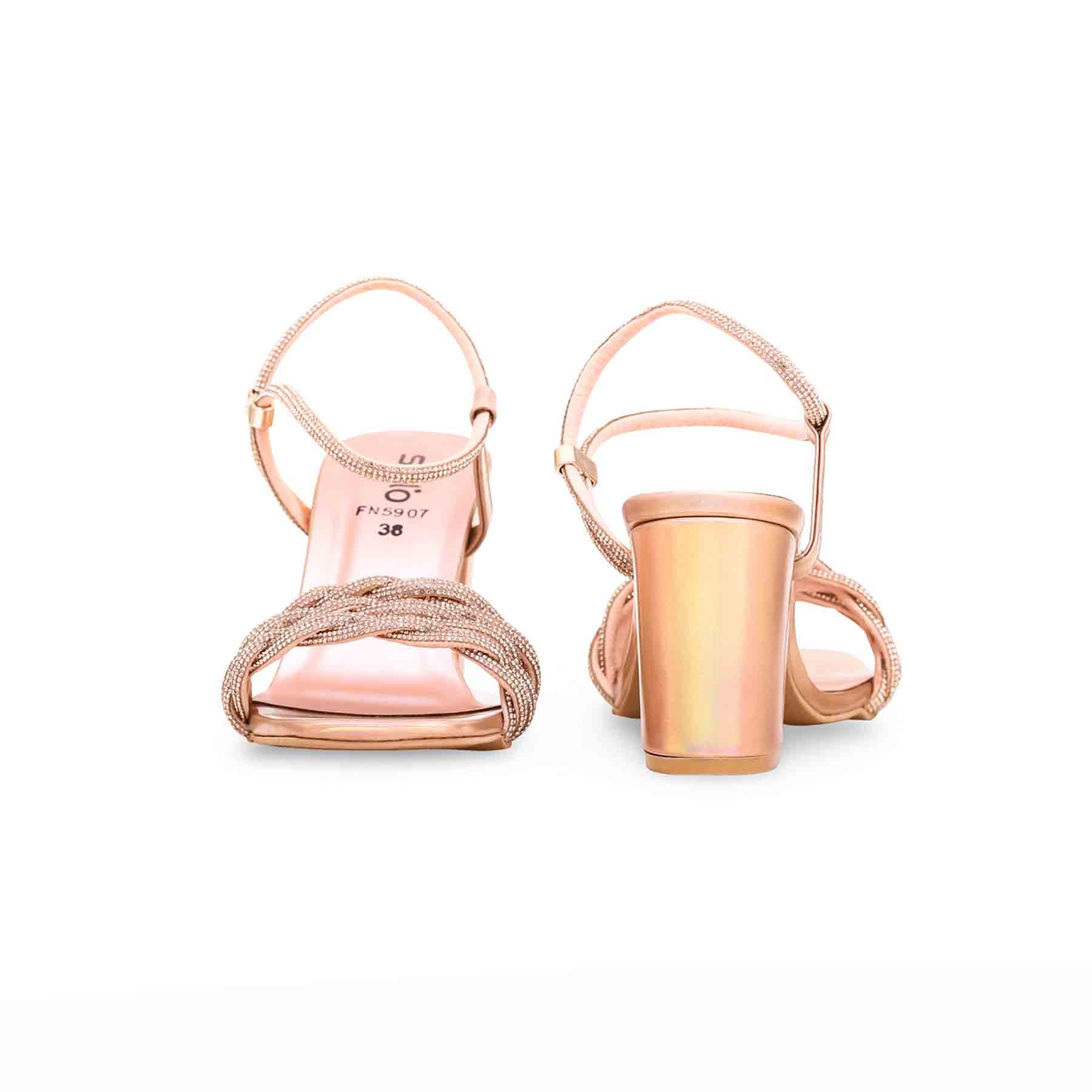 Peach Fancy Sandal FN5907 - Image 4