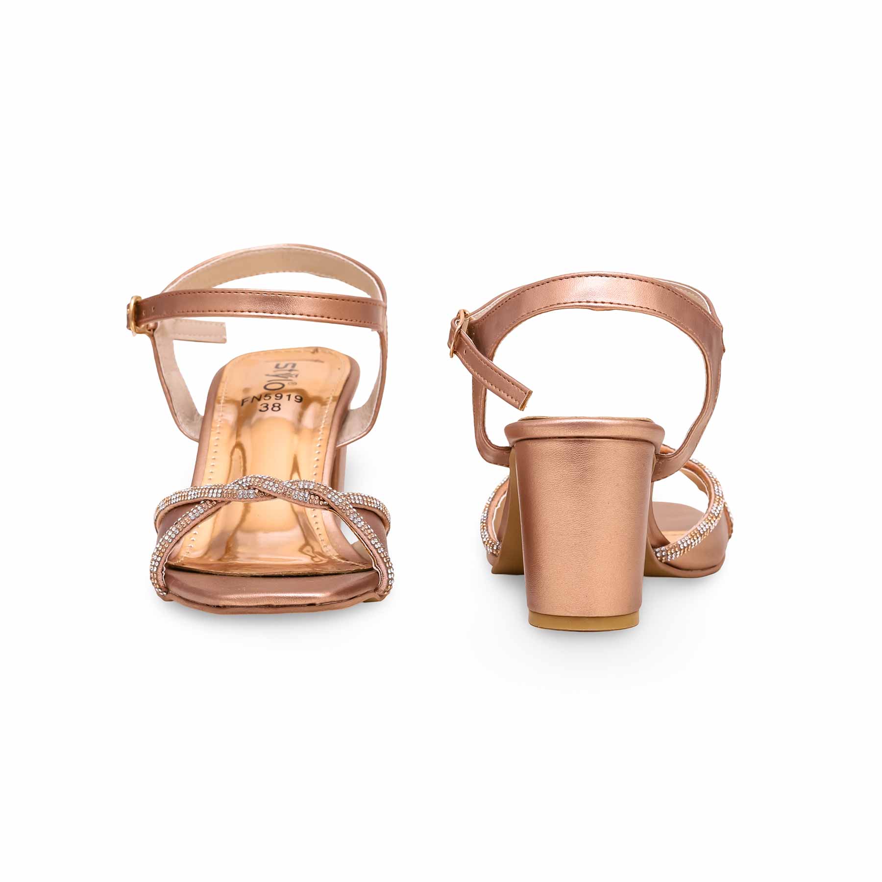 Peach Fancy Sandal FN5919 - Image 4