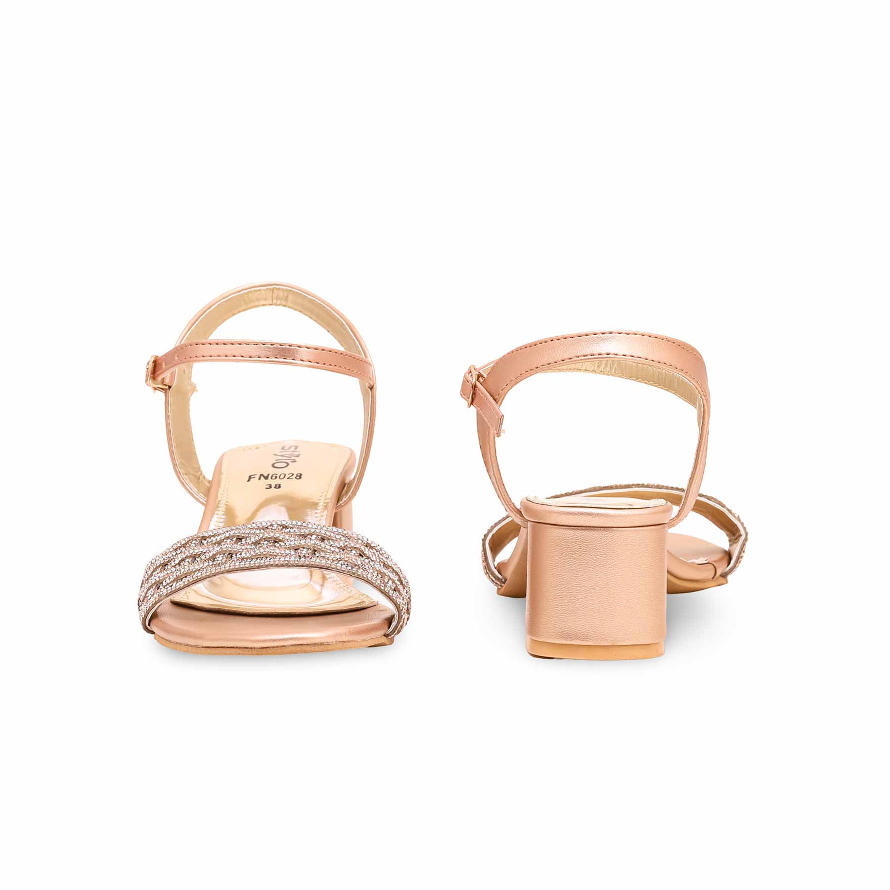 Peach Fancy Sandal FN6028 - Image 4