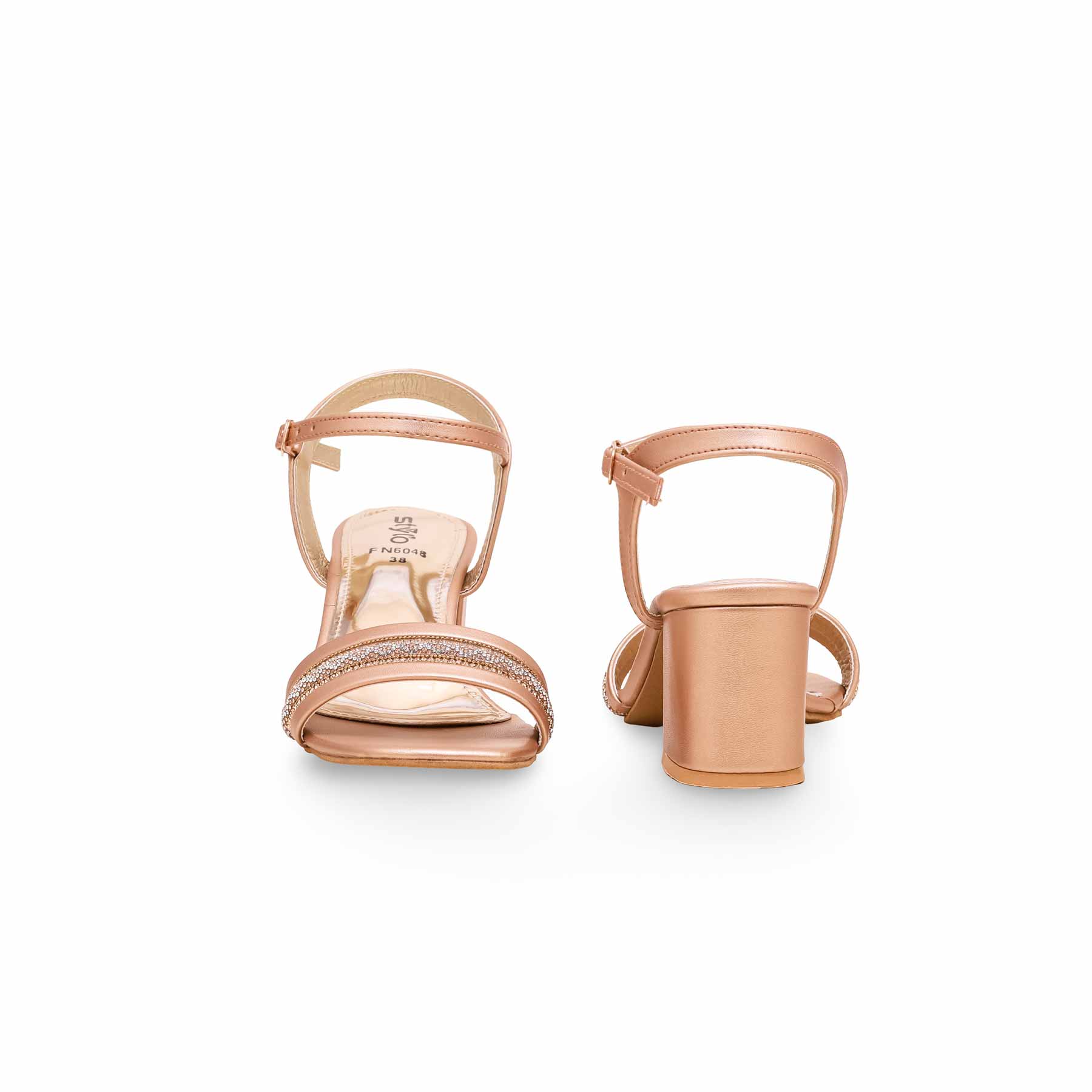 Peach Fancy Sandal FN6048 - Image 4