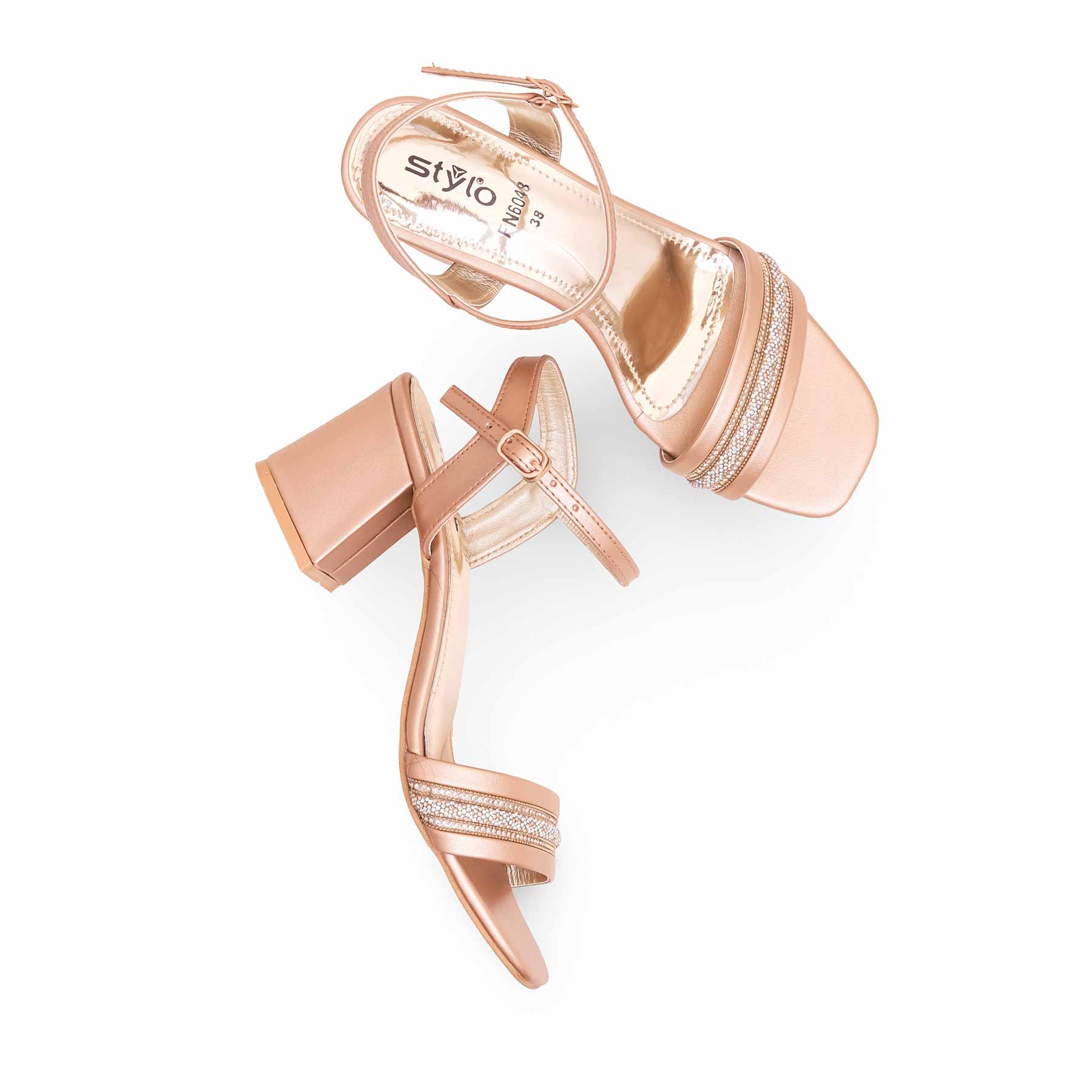 Peach Fancy Sandal FN6048 - Image 5