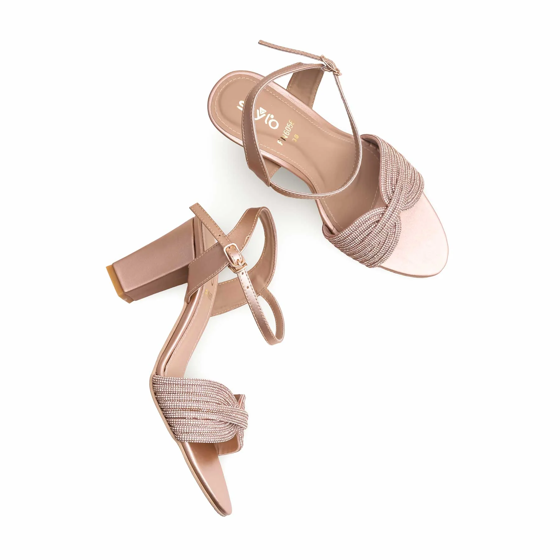 Peach Fancy Sandal FN6056 - Image 5