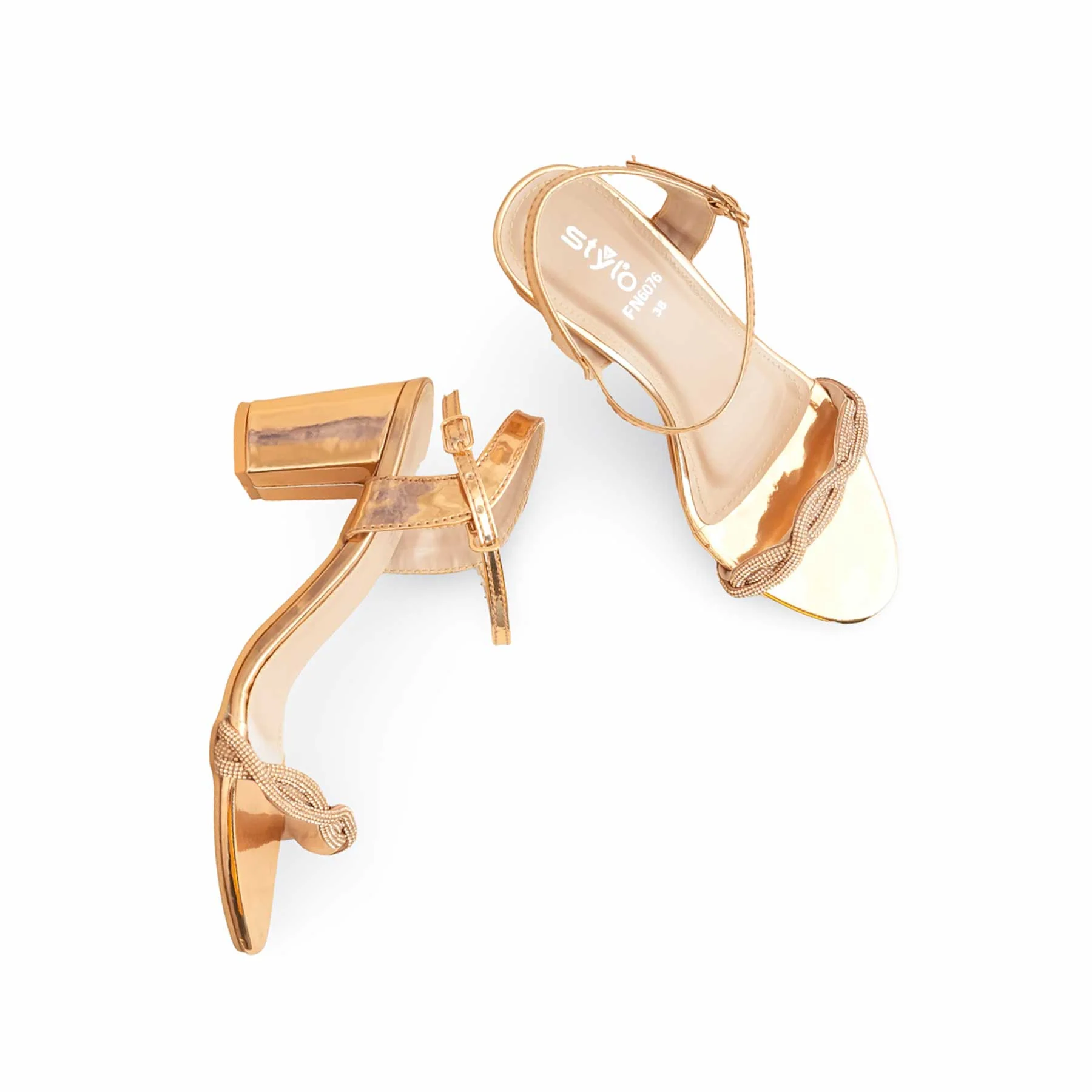 Peach Fancy Sandal FN6076 - Image 5