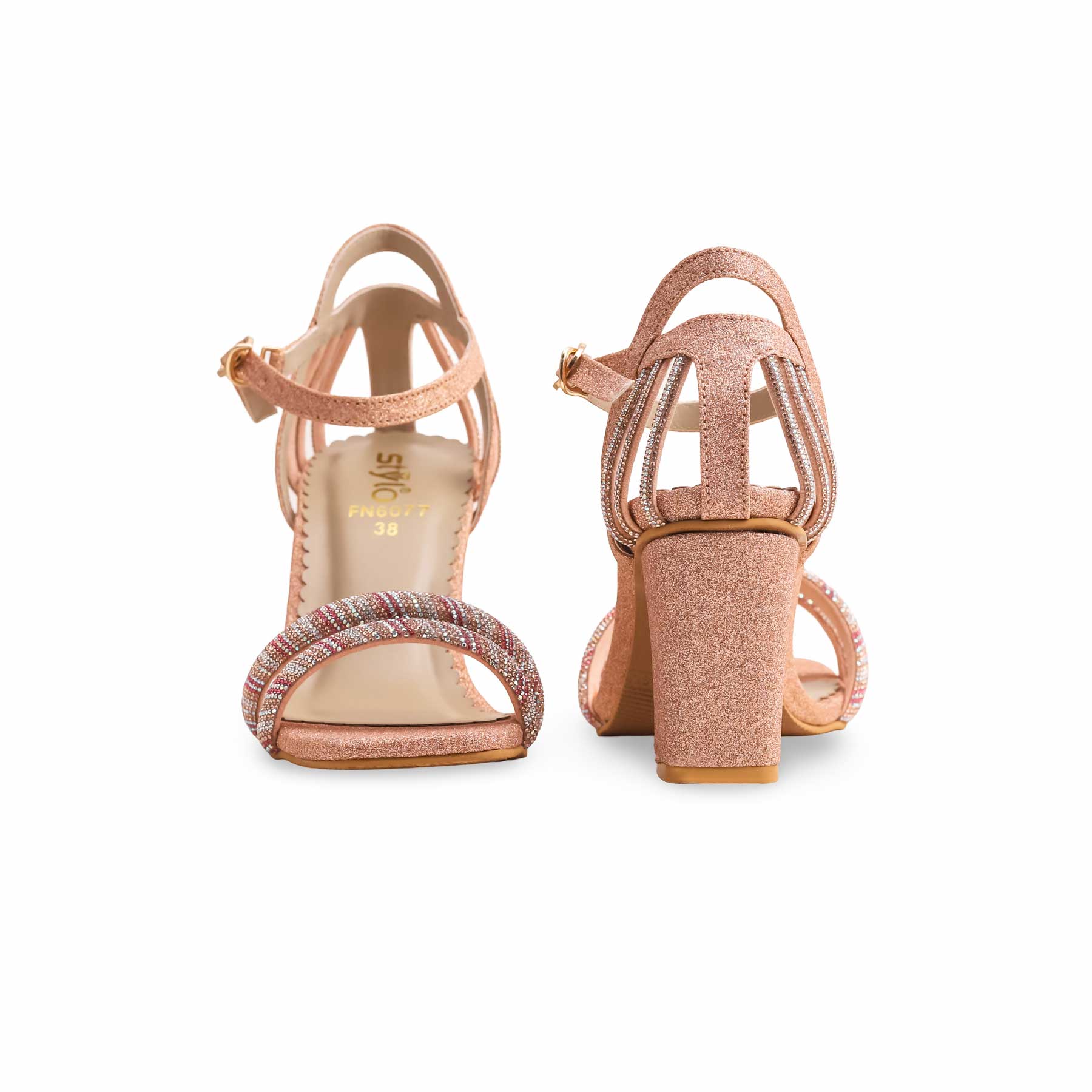 Peach Fancy Sandal FN6077 - Image 4