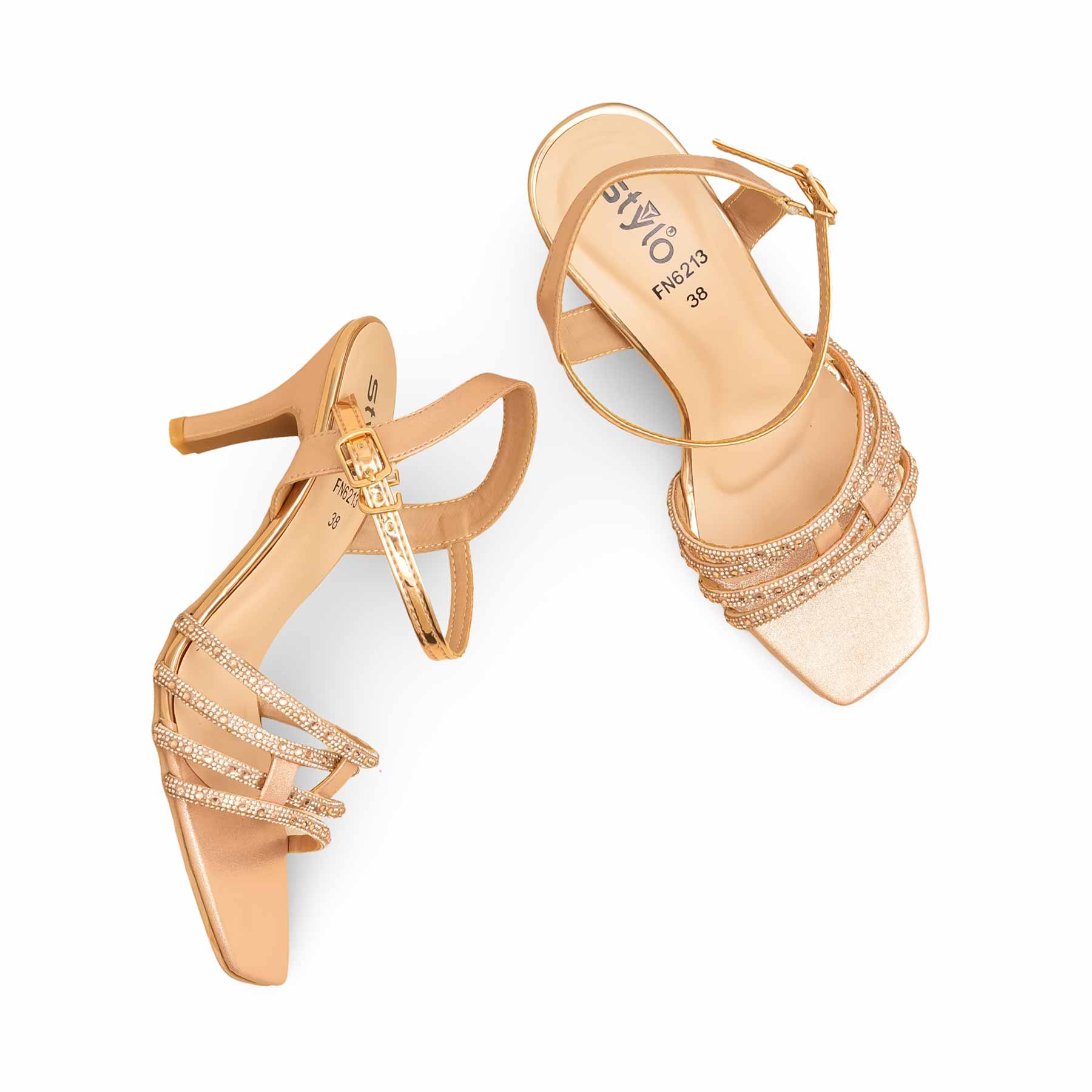 Peach Fancy Sandal FN6213 - Image 5