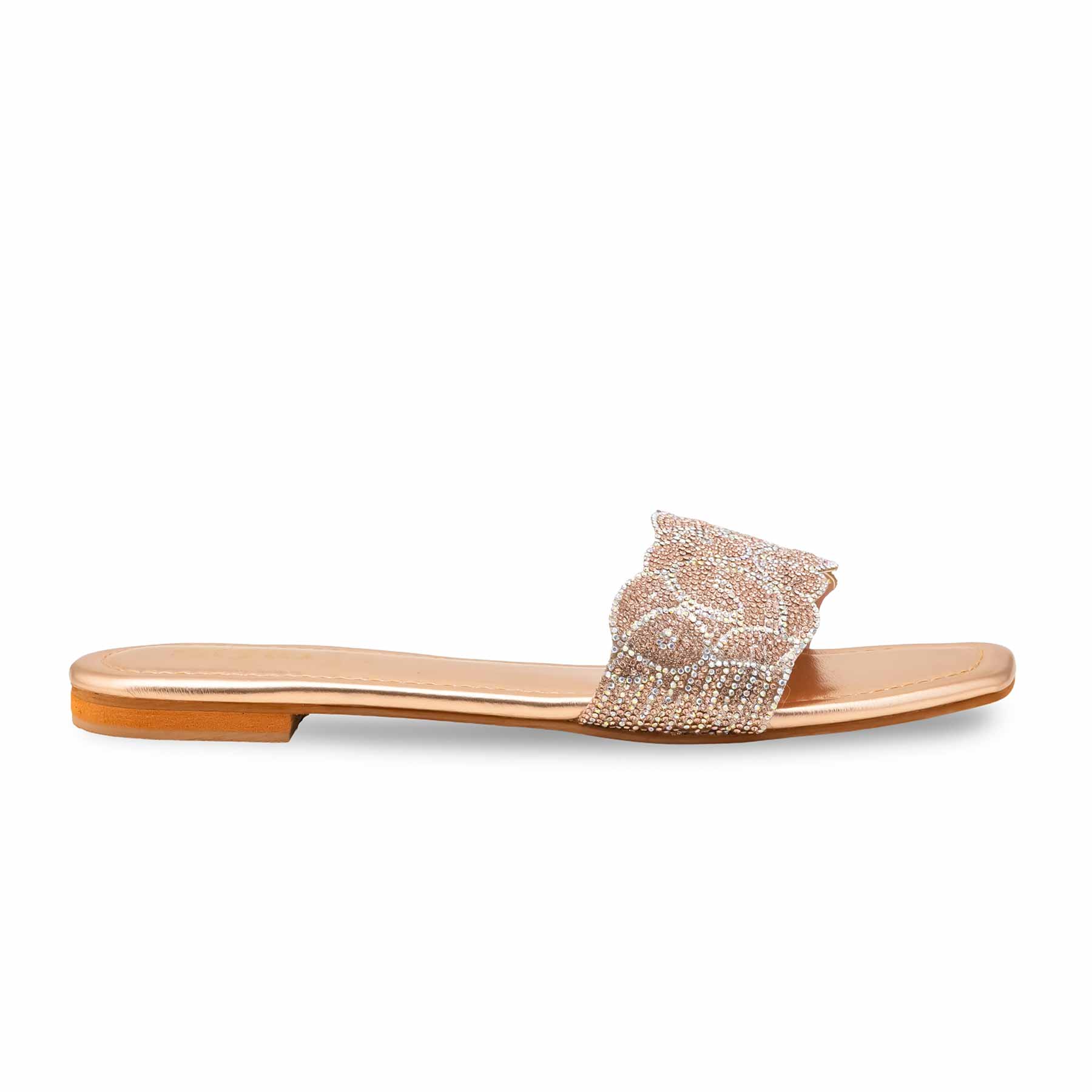 Peach Fancy Slipper For Ladies FN8056 - Image 2