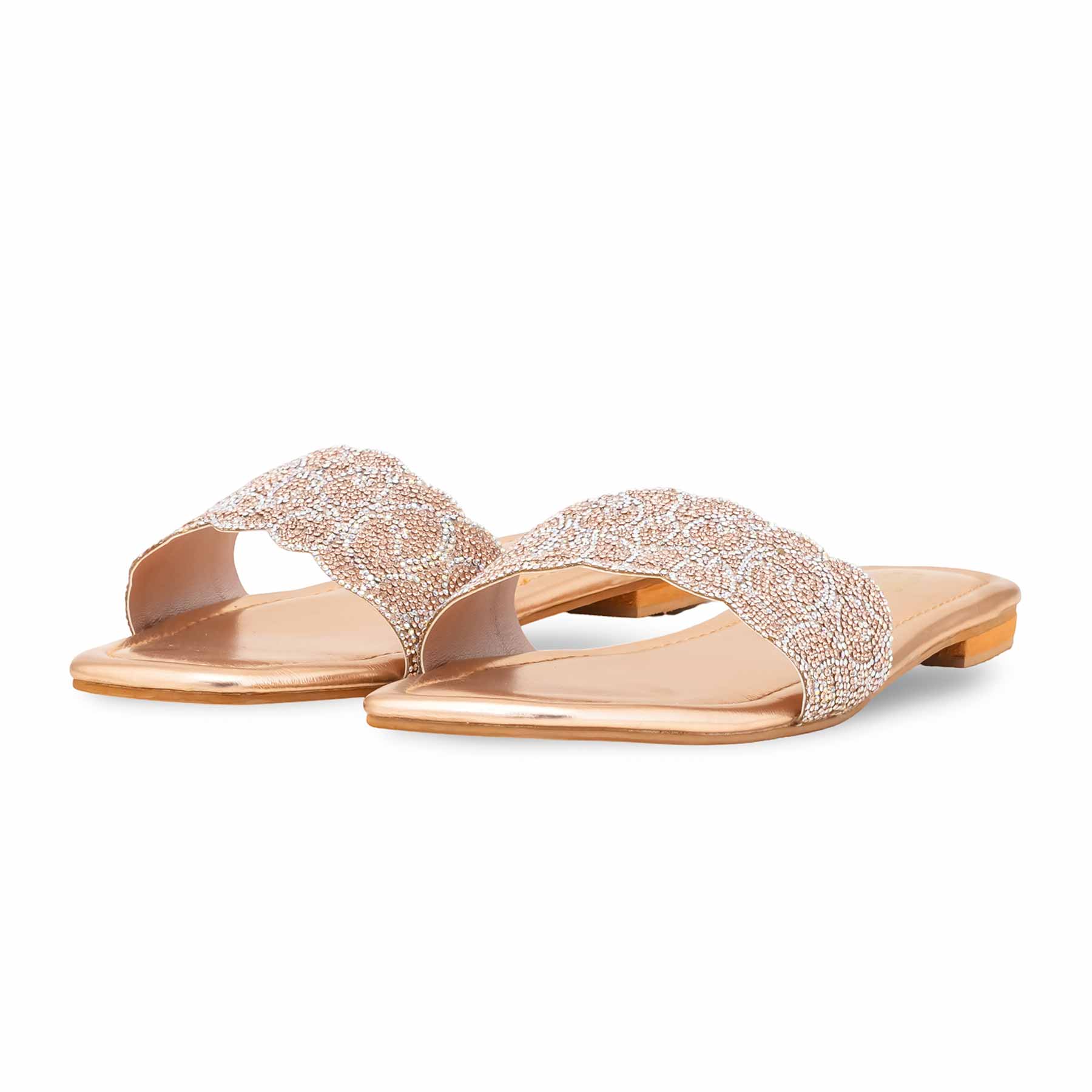 Peach Fancy Slipper For Ladies FN8056 - Image 3