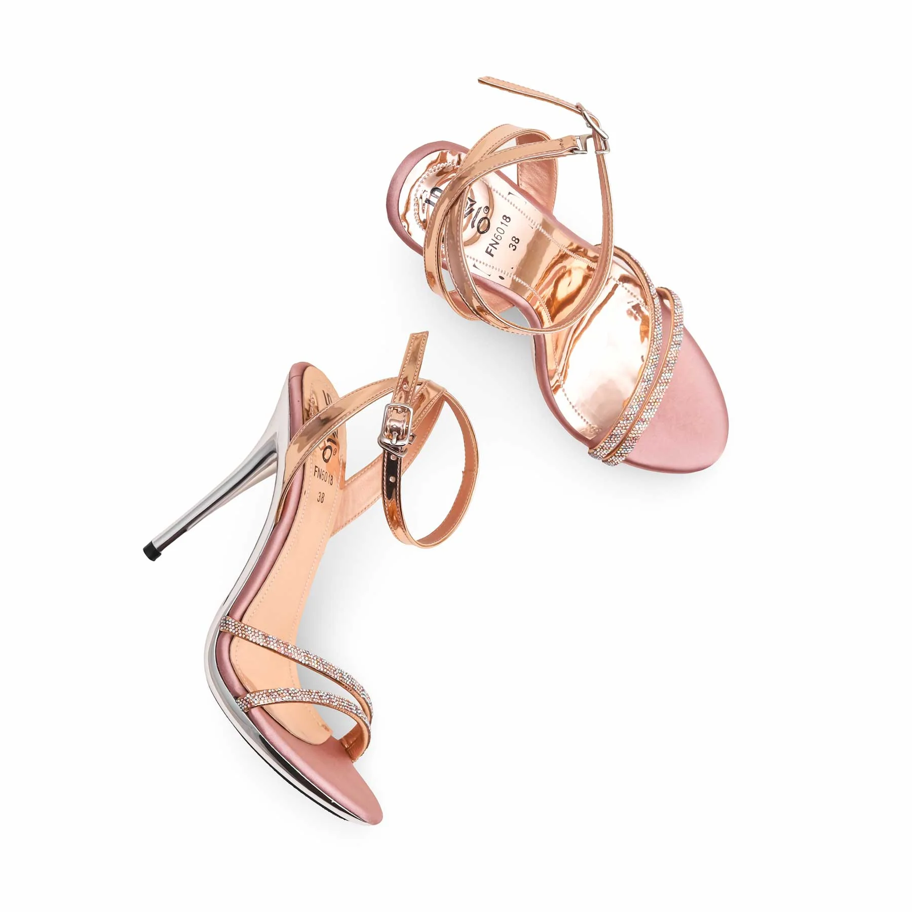Peach Fancy Bridal Sandal FN6018 - Image 5
