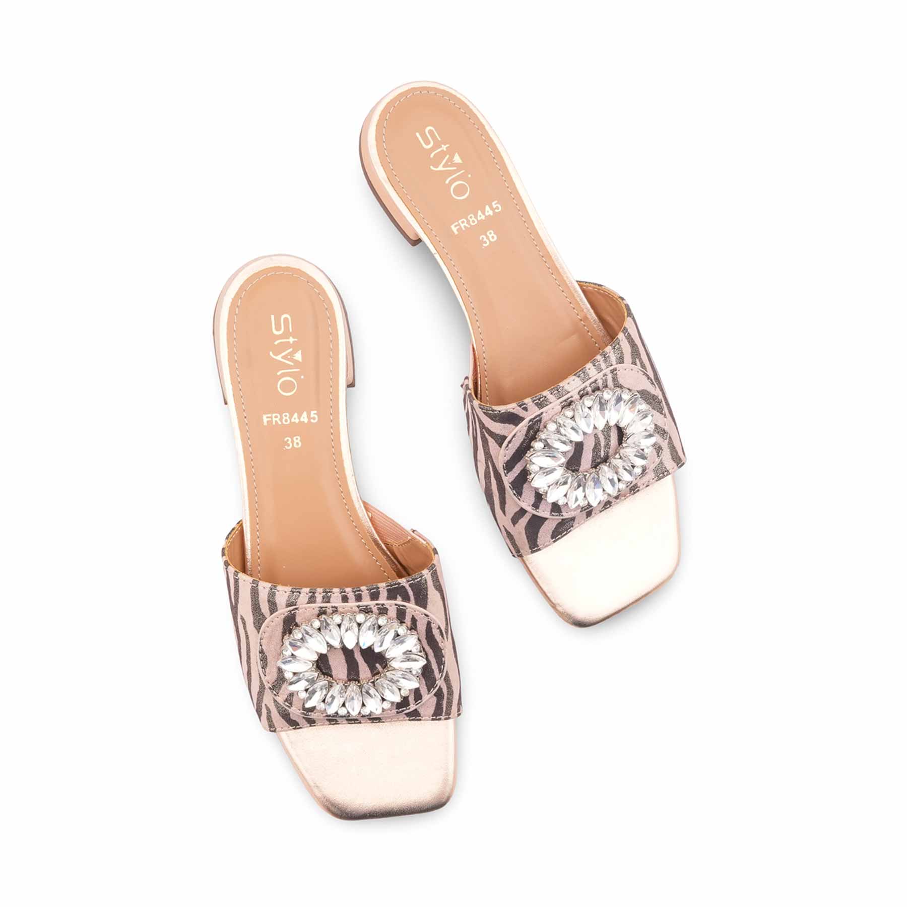 Peach Formal Slipper For Ladies FR8445 - Image 5