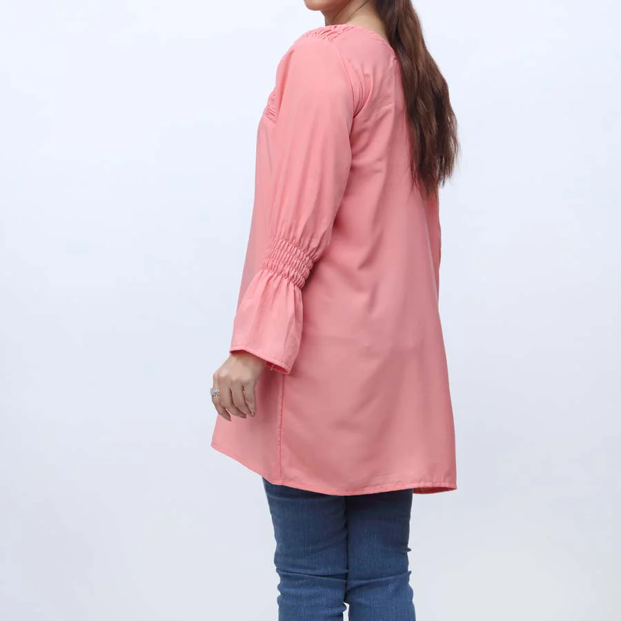 1PC- Solid Georget Chiffon Shirt PW9023 - Image 3
