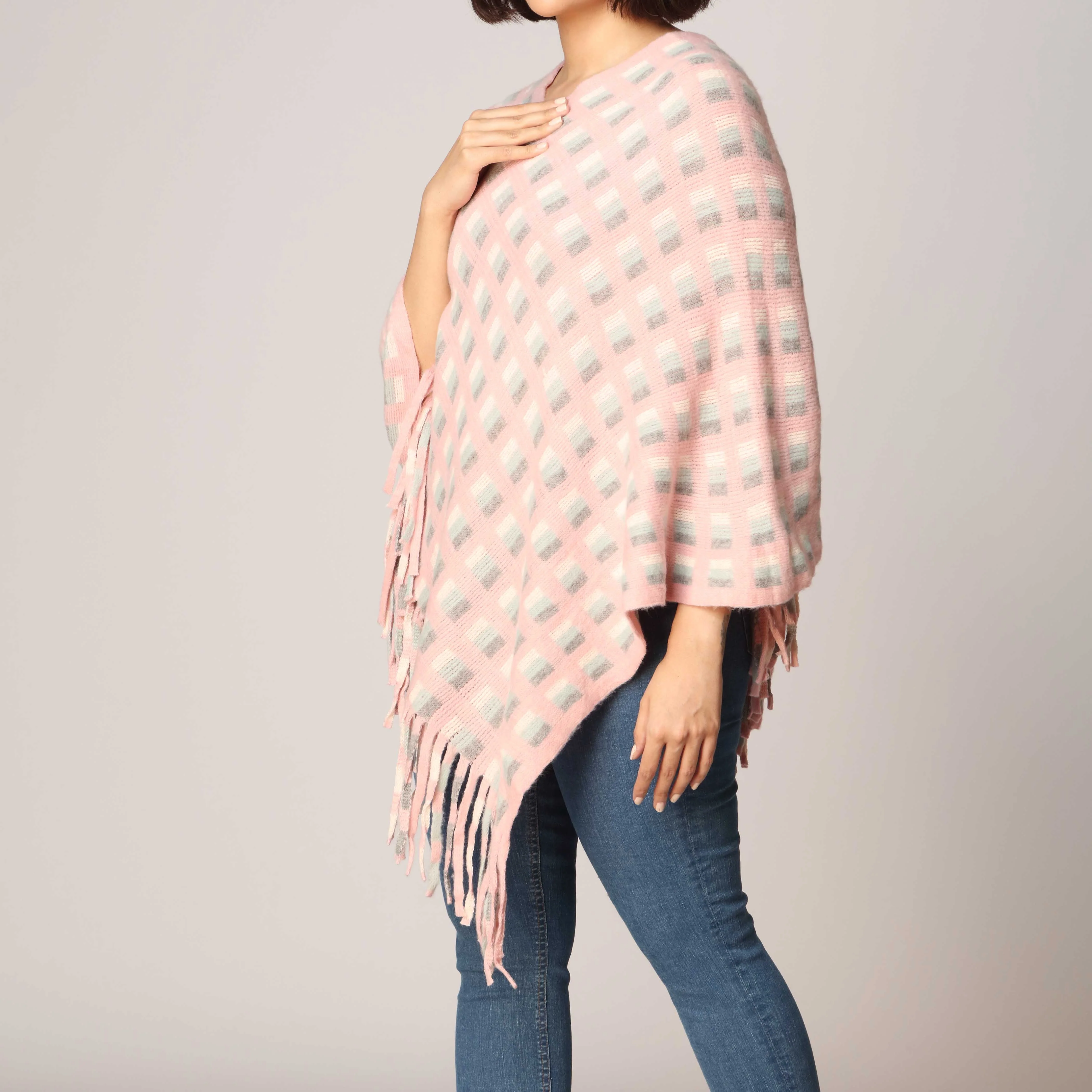 Pink Cape Shawl PW2803 - Image 2