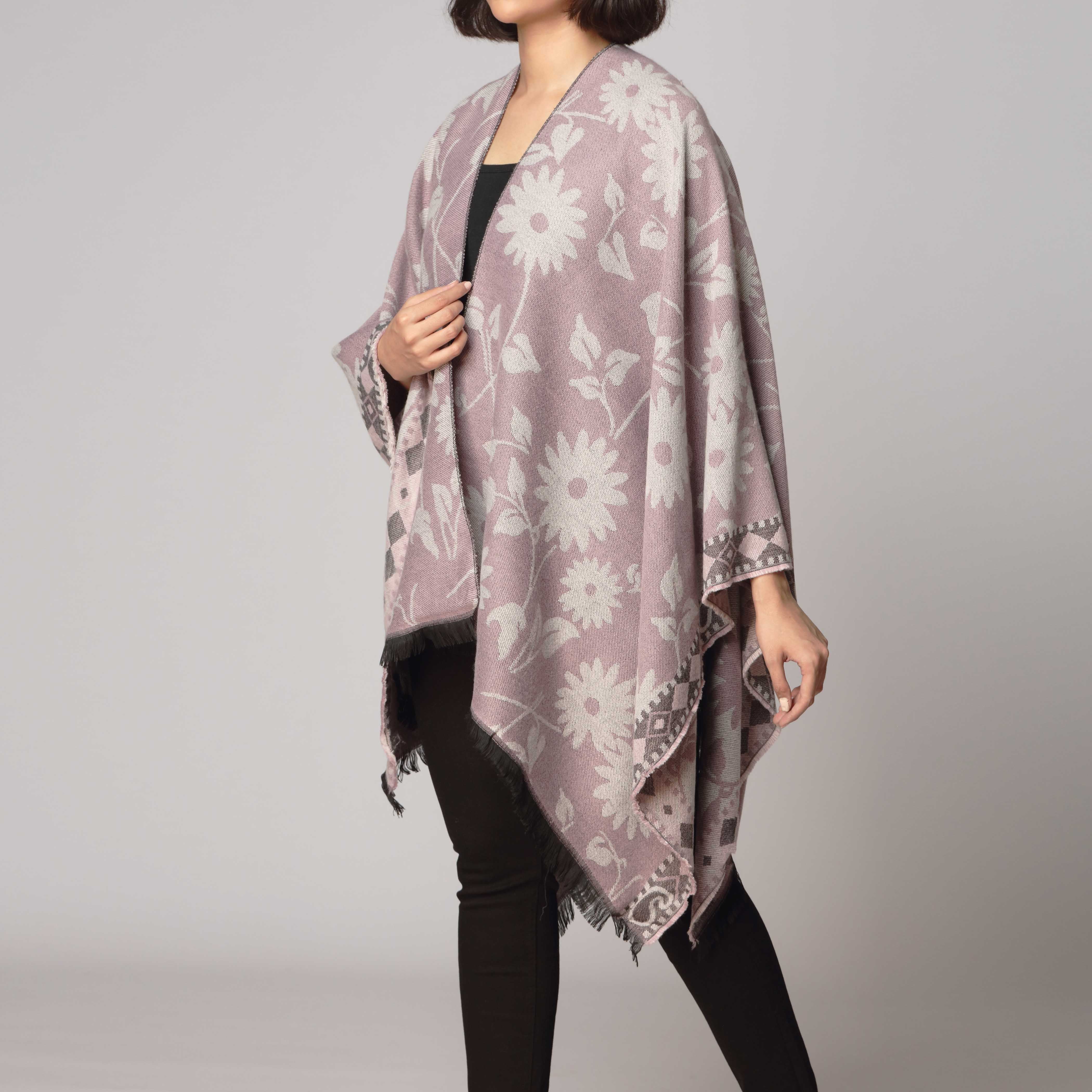 Pink Cape Shawl PW2816 - Image 2