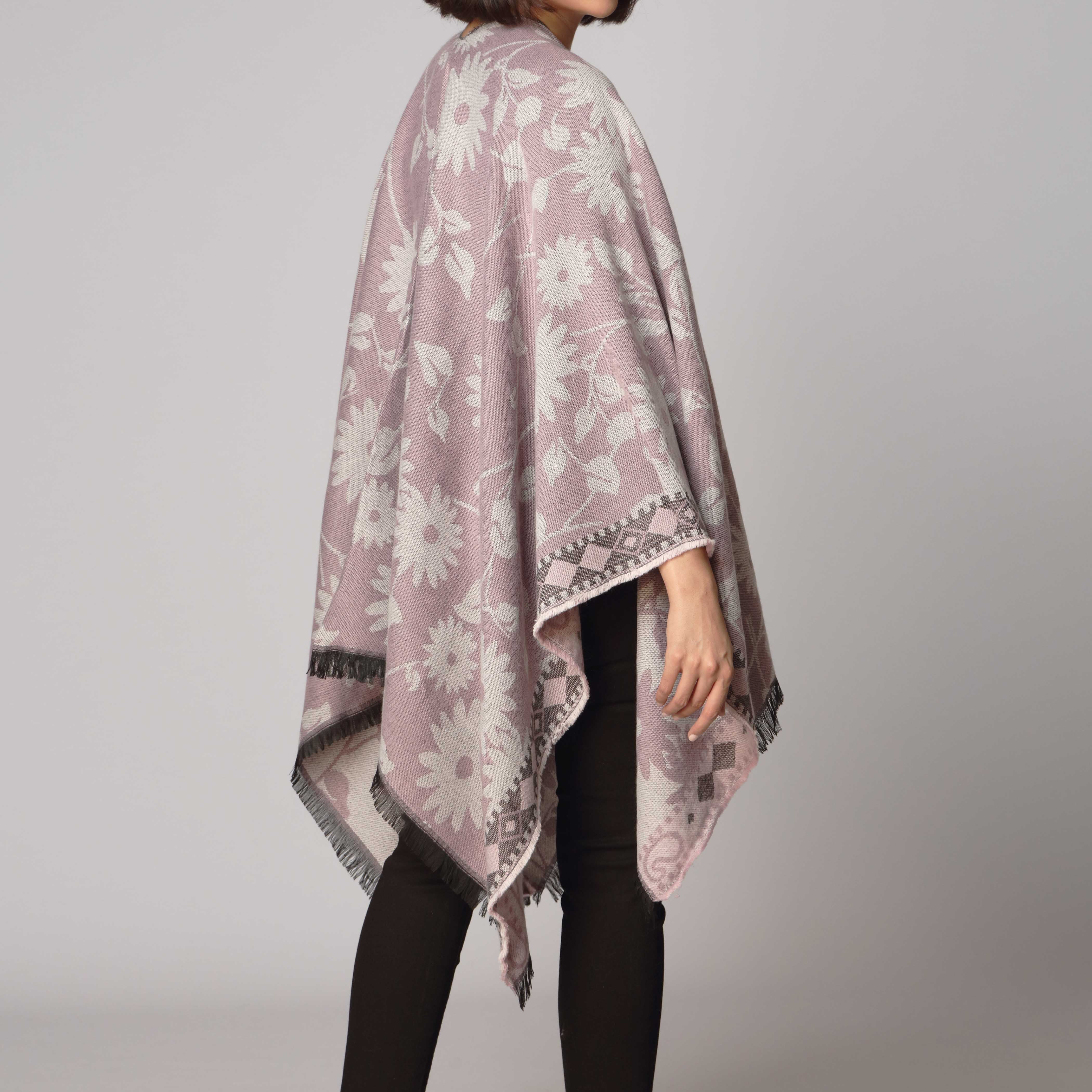 Pink Cape Shawl PW2816 - Image 3